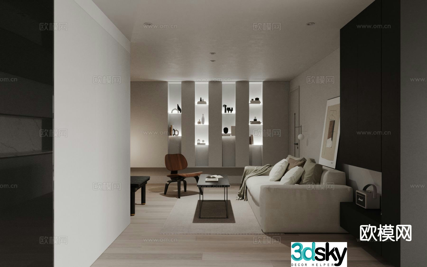 Modern living room 3d model