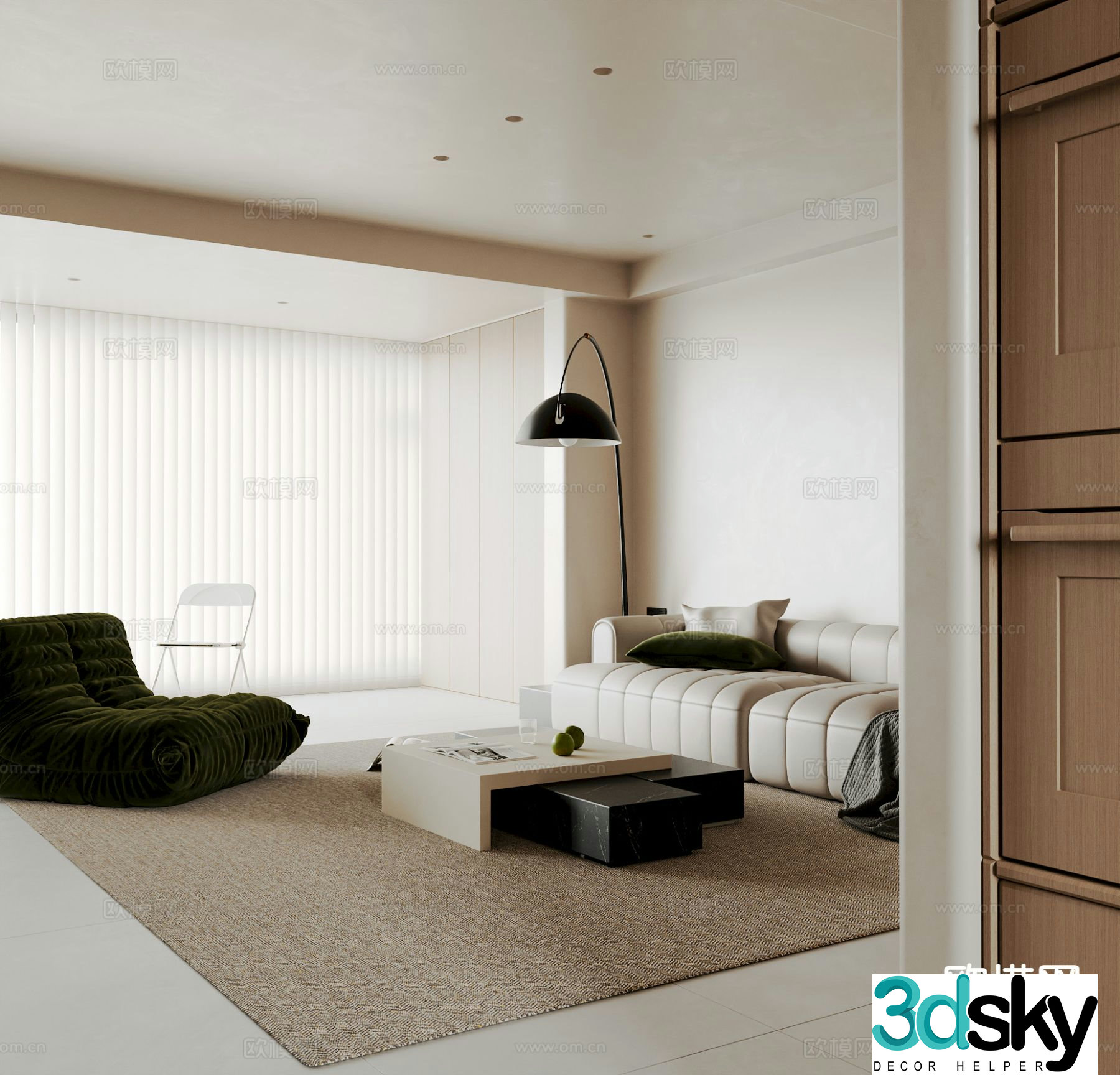 Modern living room 3d model