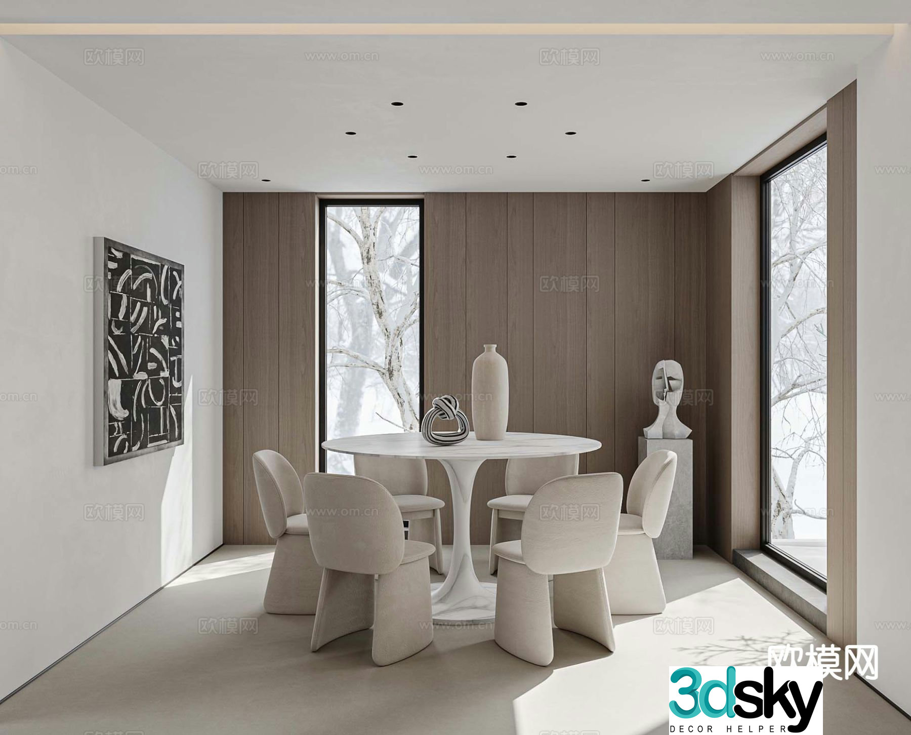 Modern restaurant 3d model