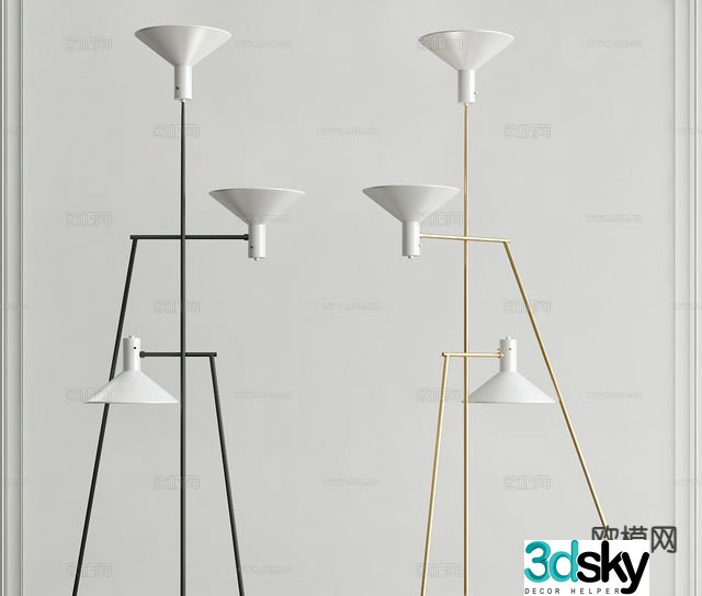 Modern art lamp floor lamp 3d model