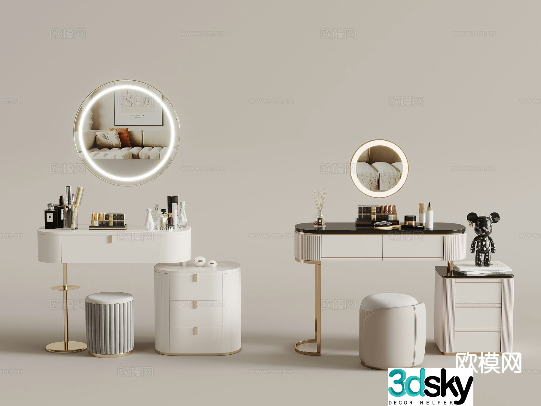 Modern dressing table 3d model