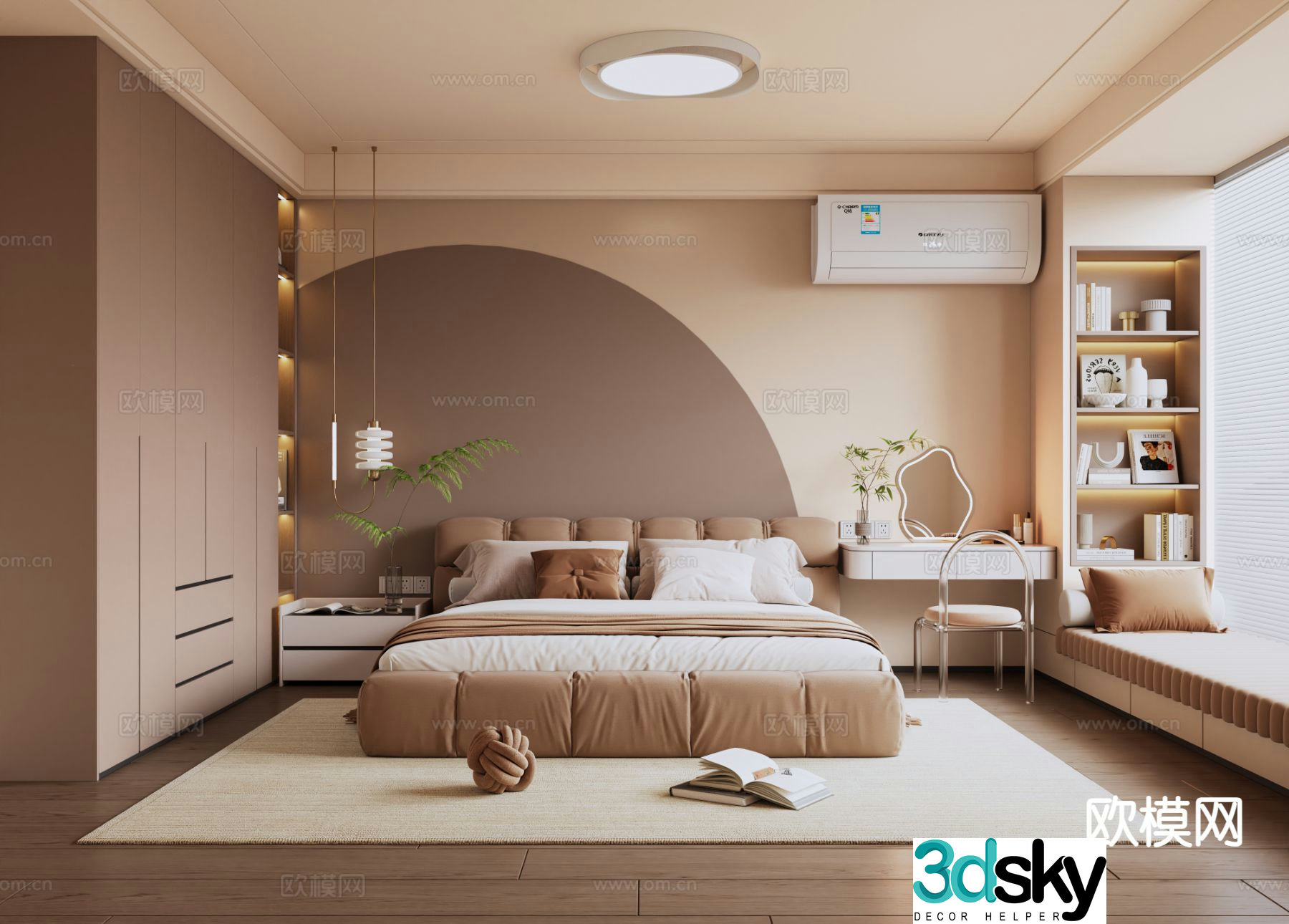Medieval style bedroom master bedroom 3d model