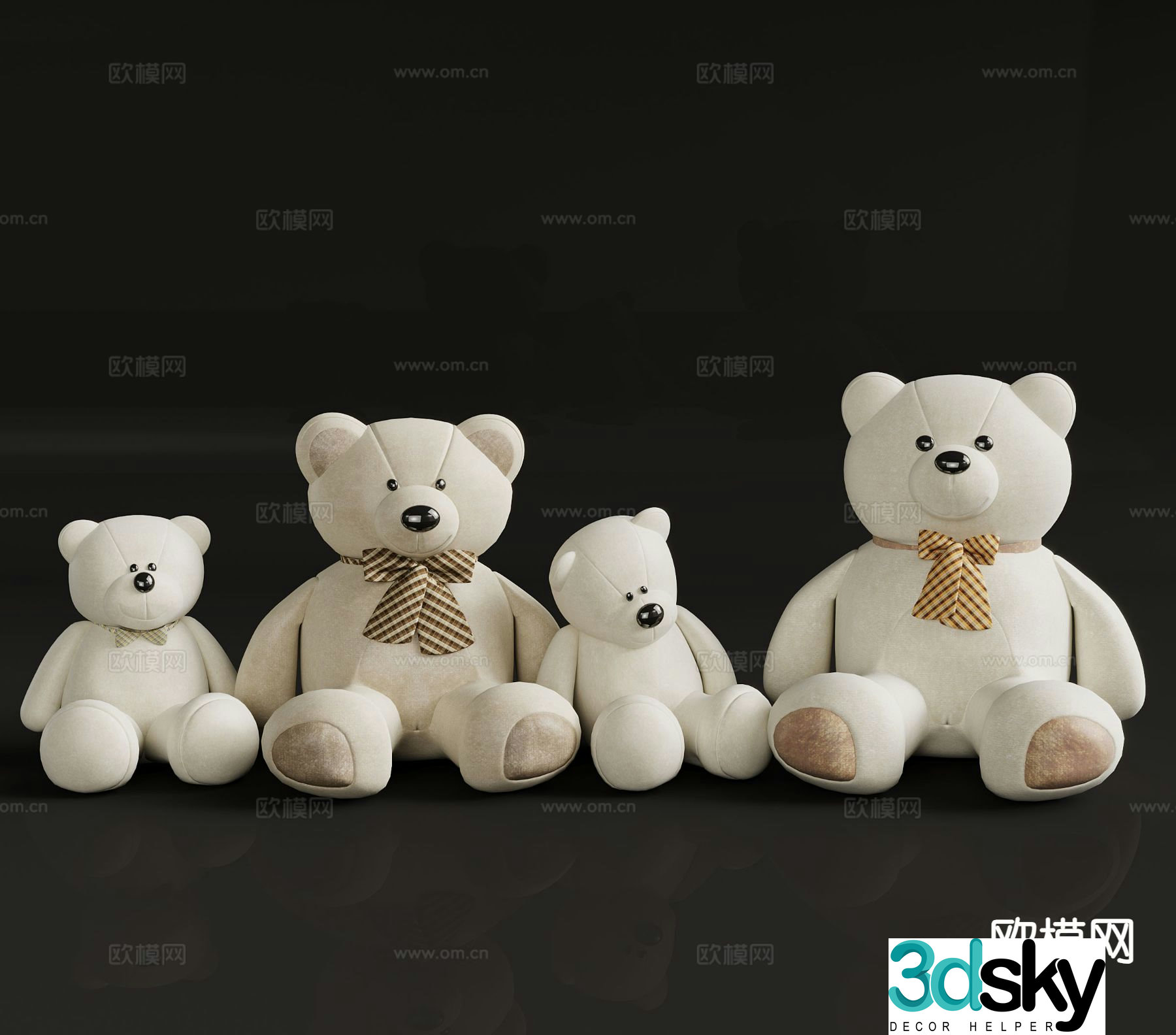 toy bear doll 3d model
