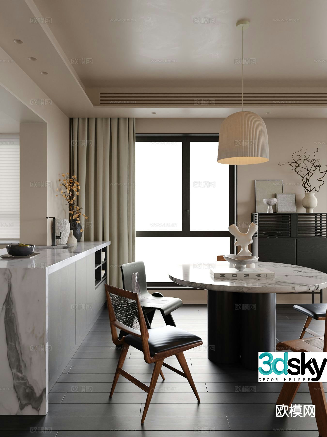 Modern restaurant 3d model