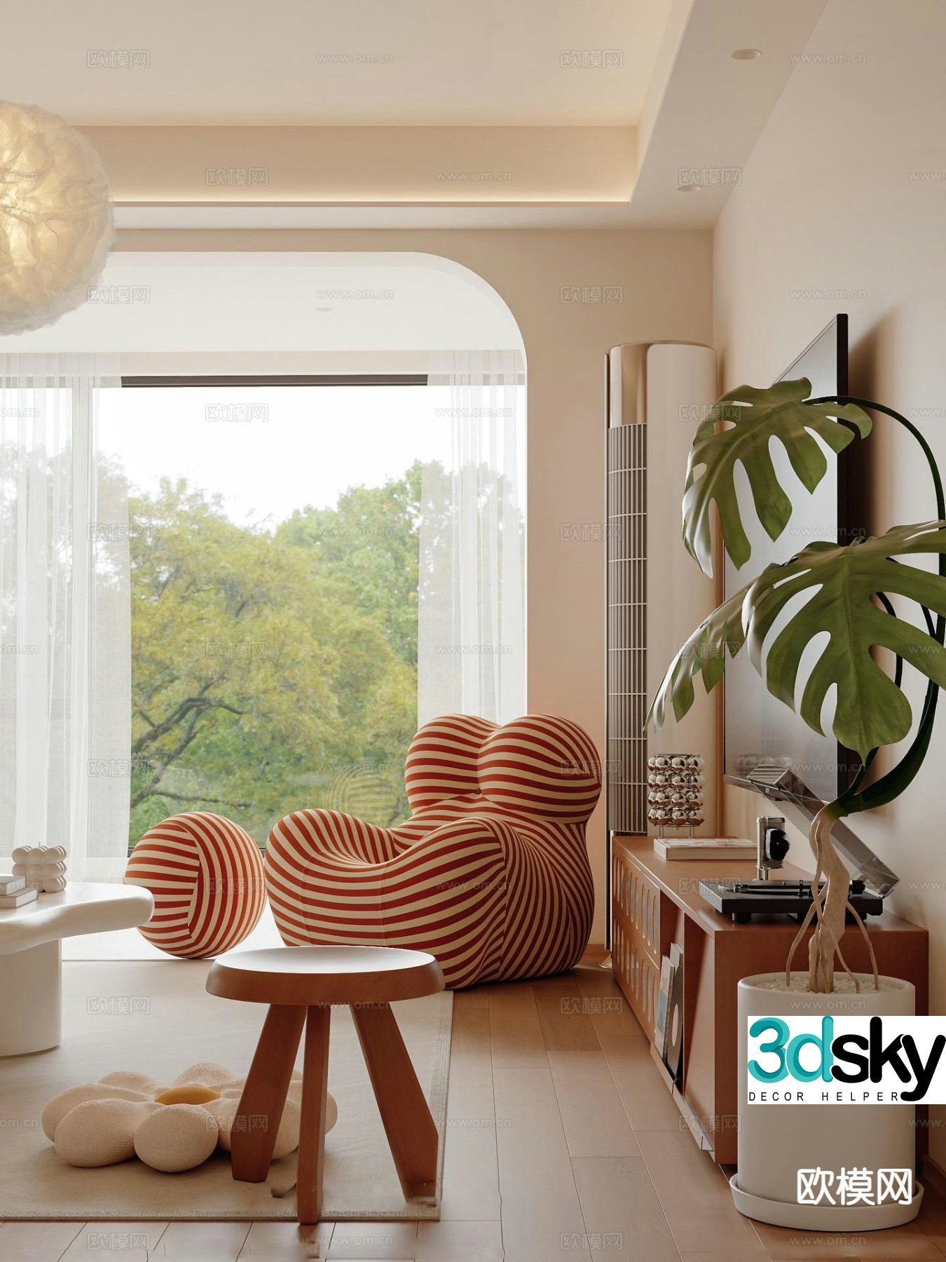 Modern leisure sofa 3d model