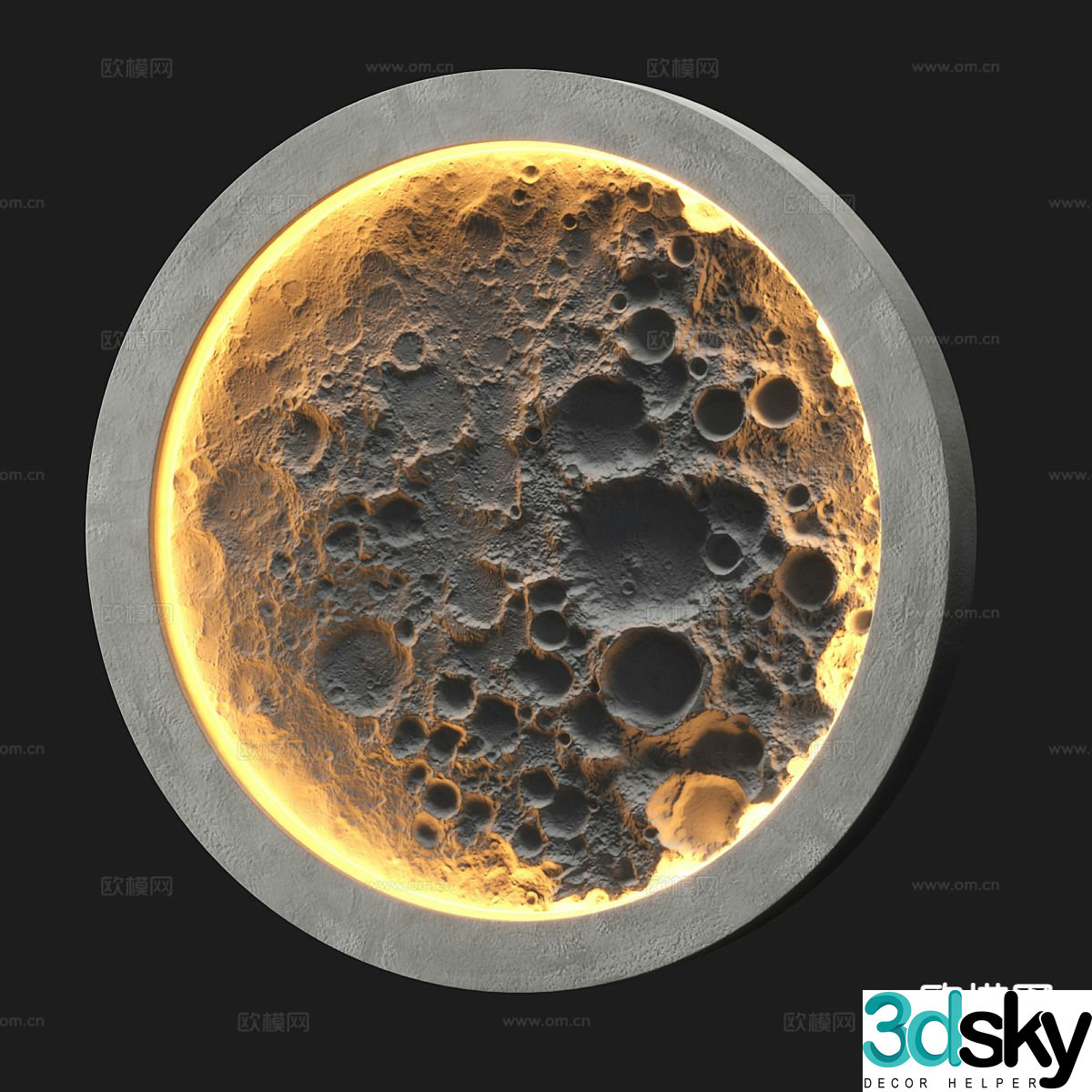 Moon Wall Lamp Moon Lamp 3d model