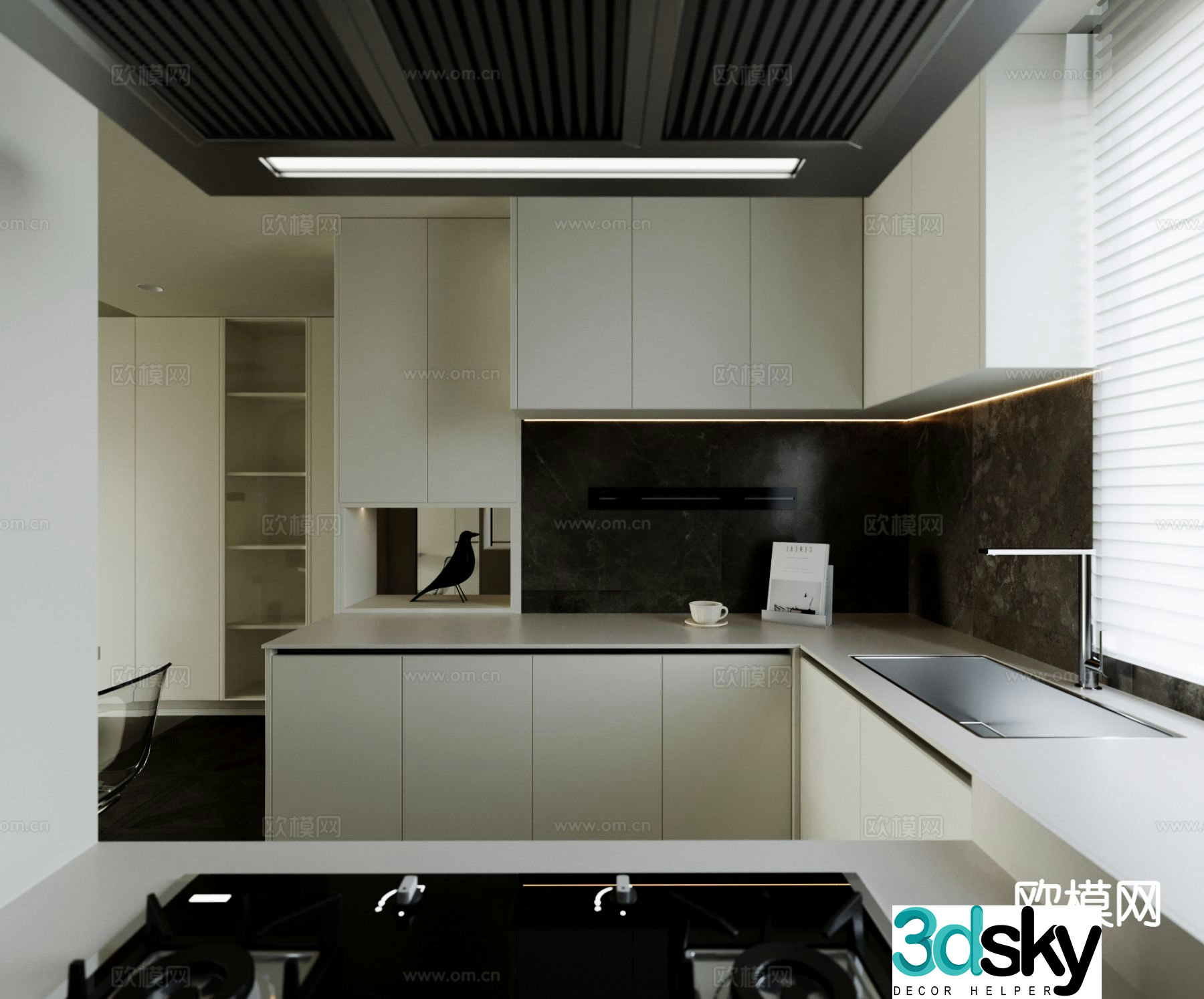 Modern kitchen 3d model