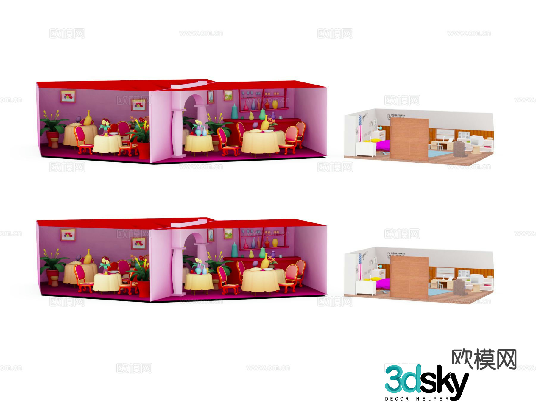 Furnishings toys beautiful 3d model