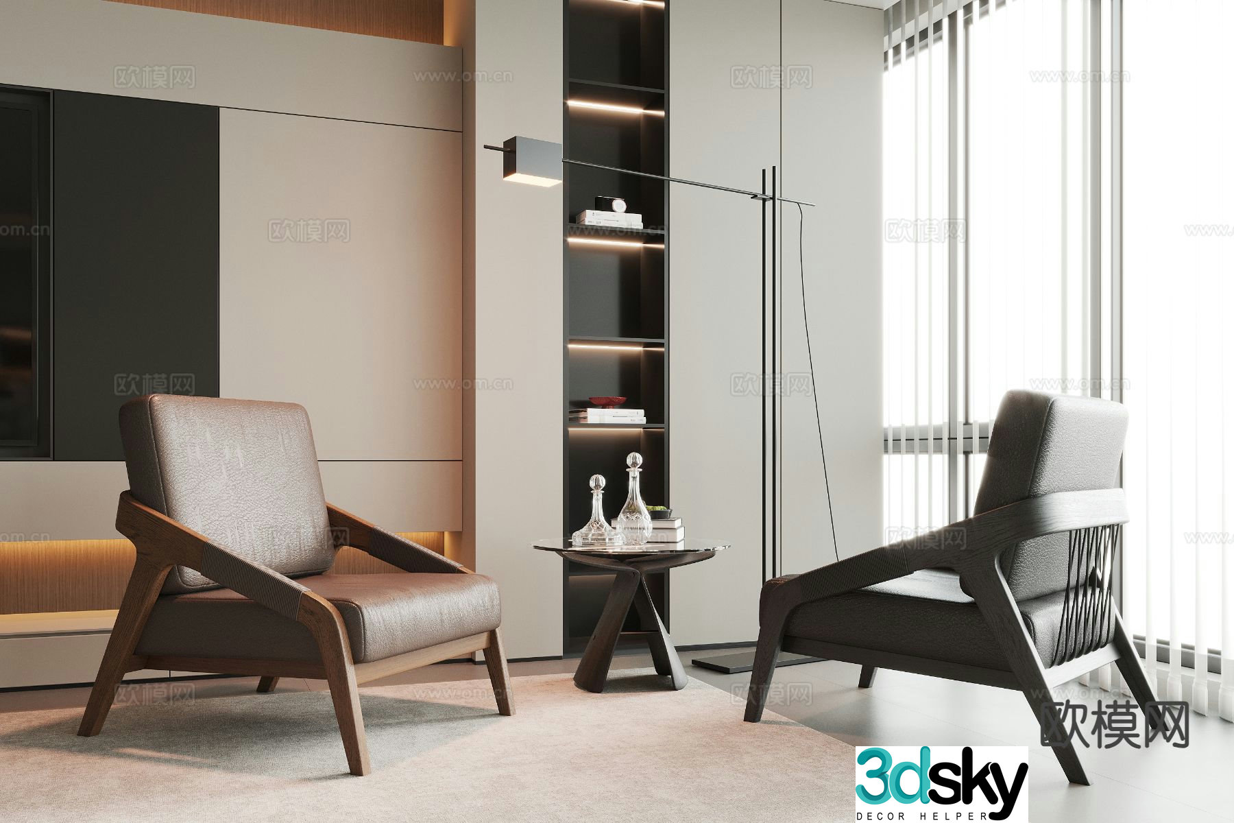 Modern lounge chair 3d model