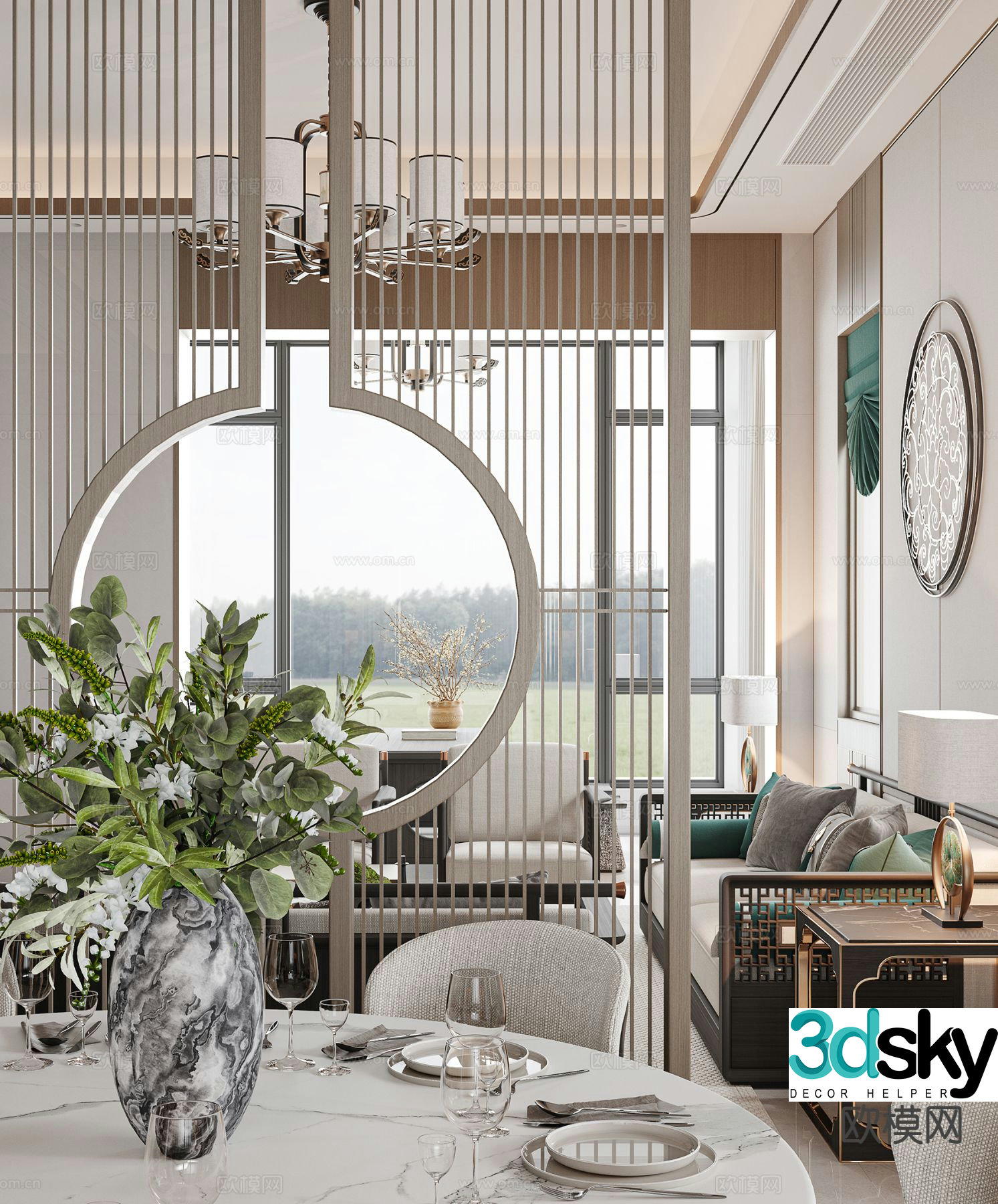 New Chinese restaurant 3D model