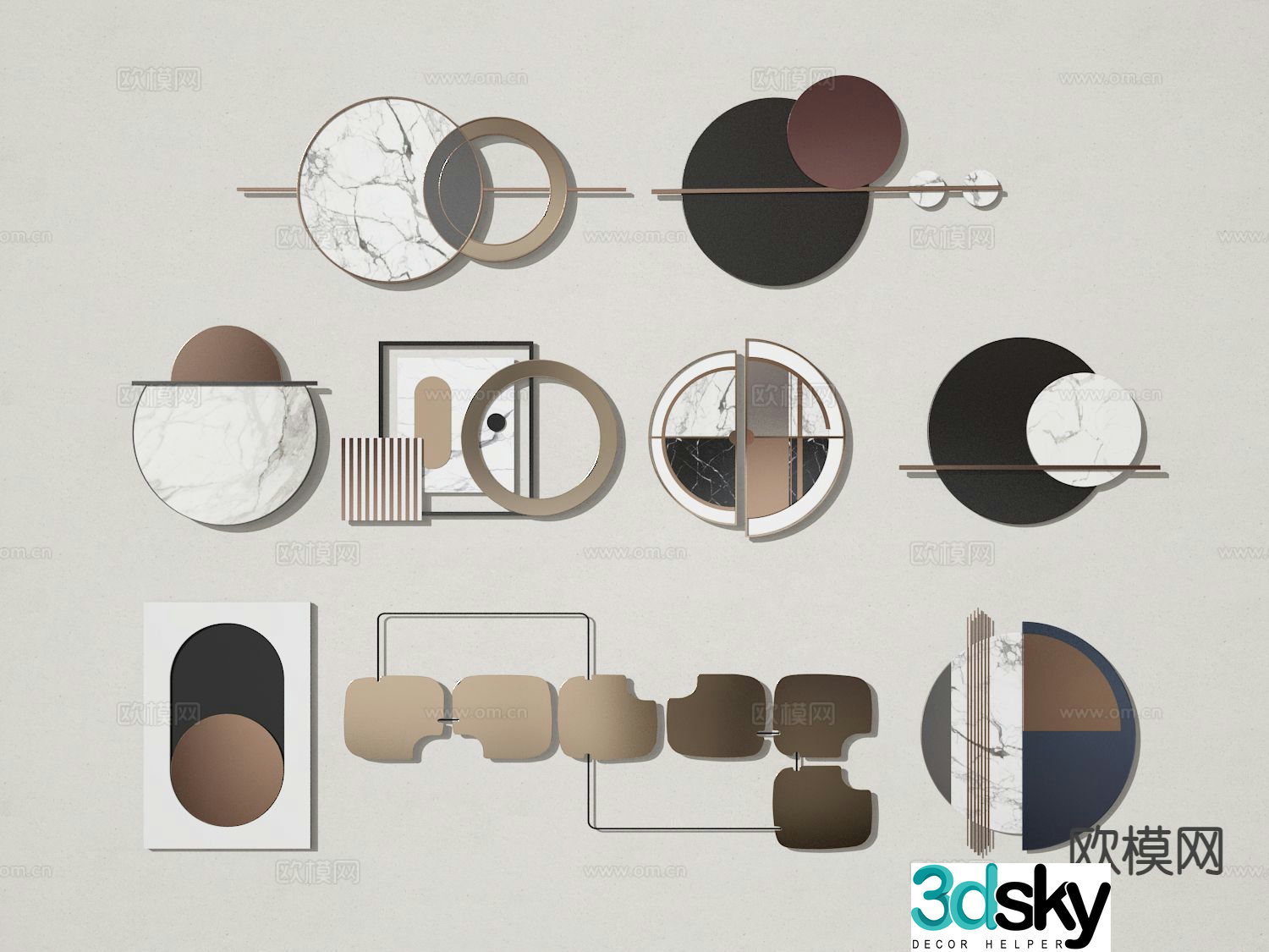 Three-dimensional wall decoration hanging decoration 3d model