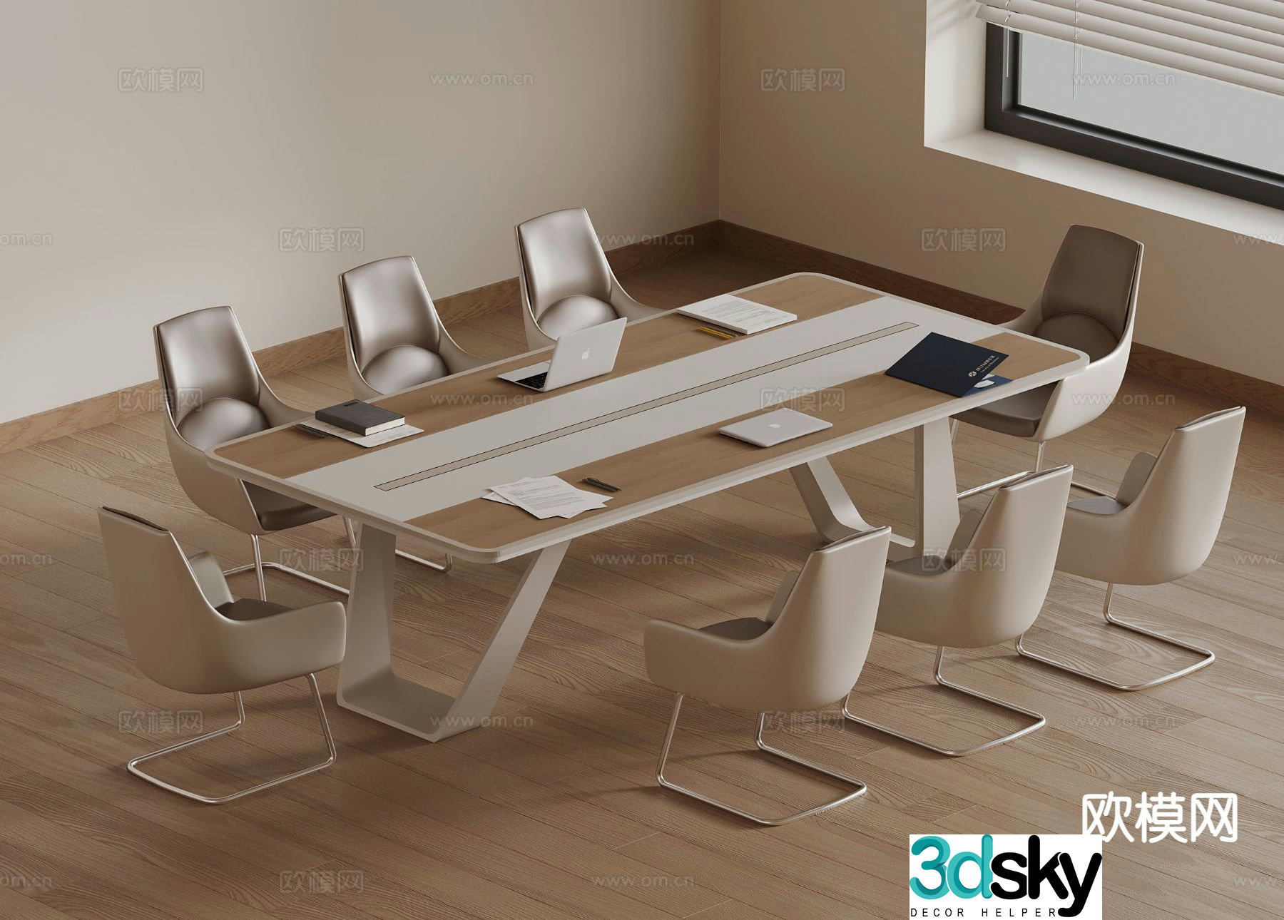 Modern conference table conference table 3d model