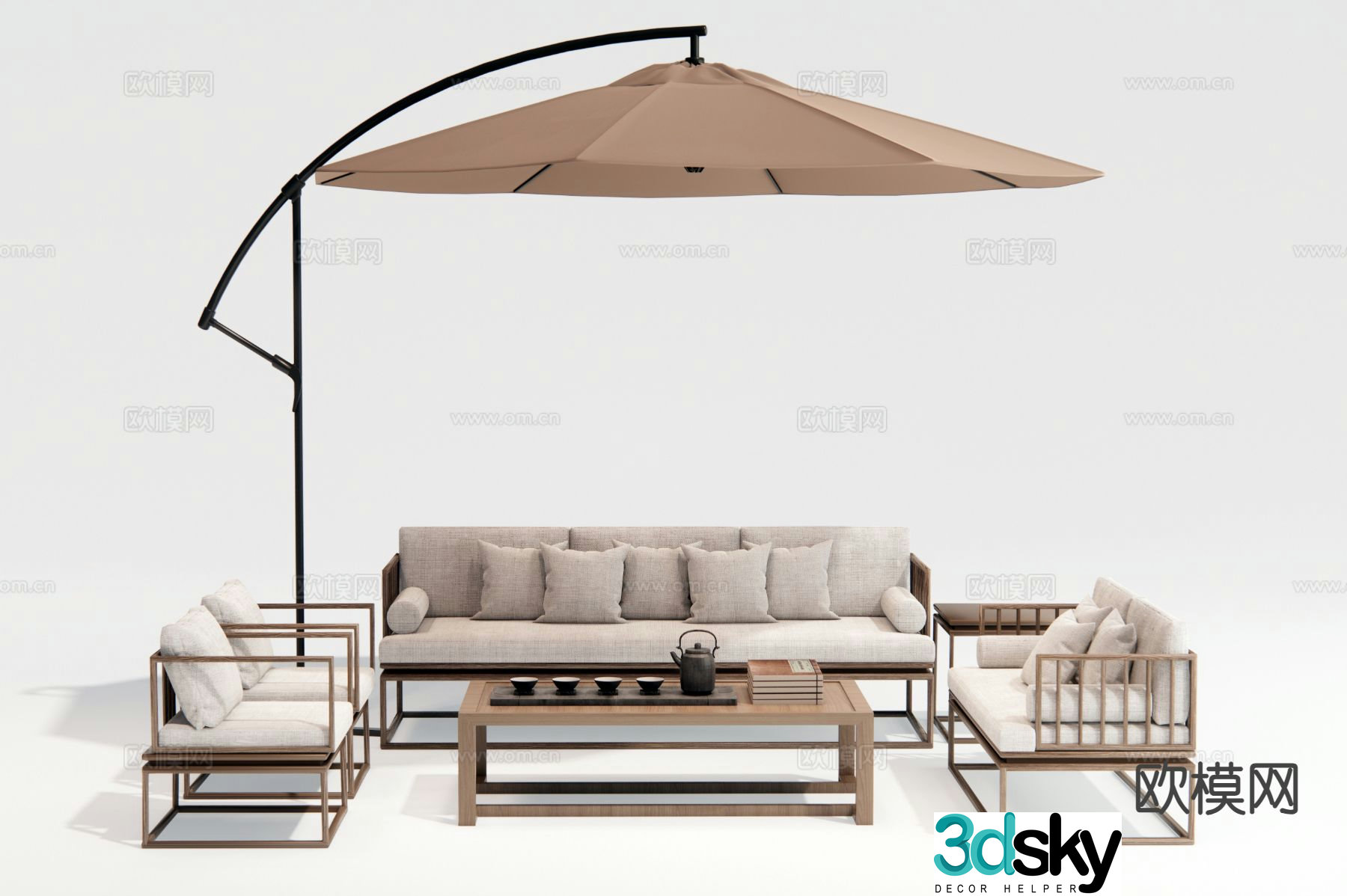 Chinese outdoor sofa modular sofa d model