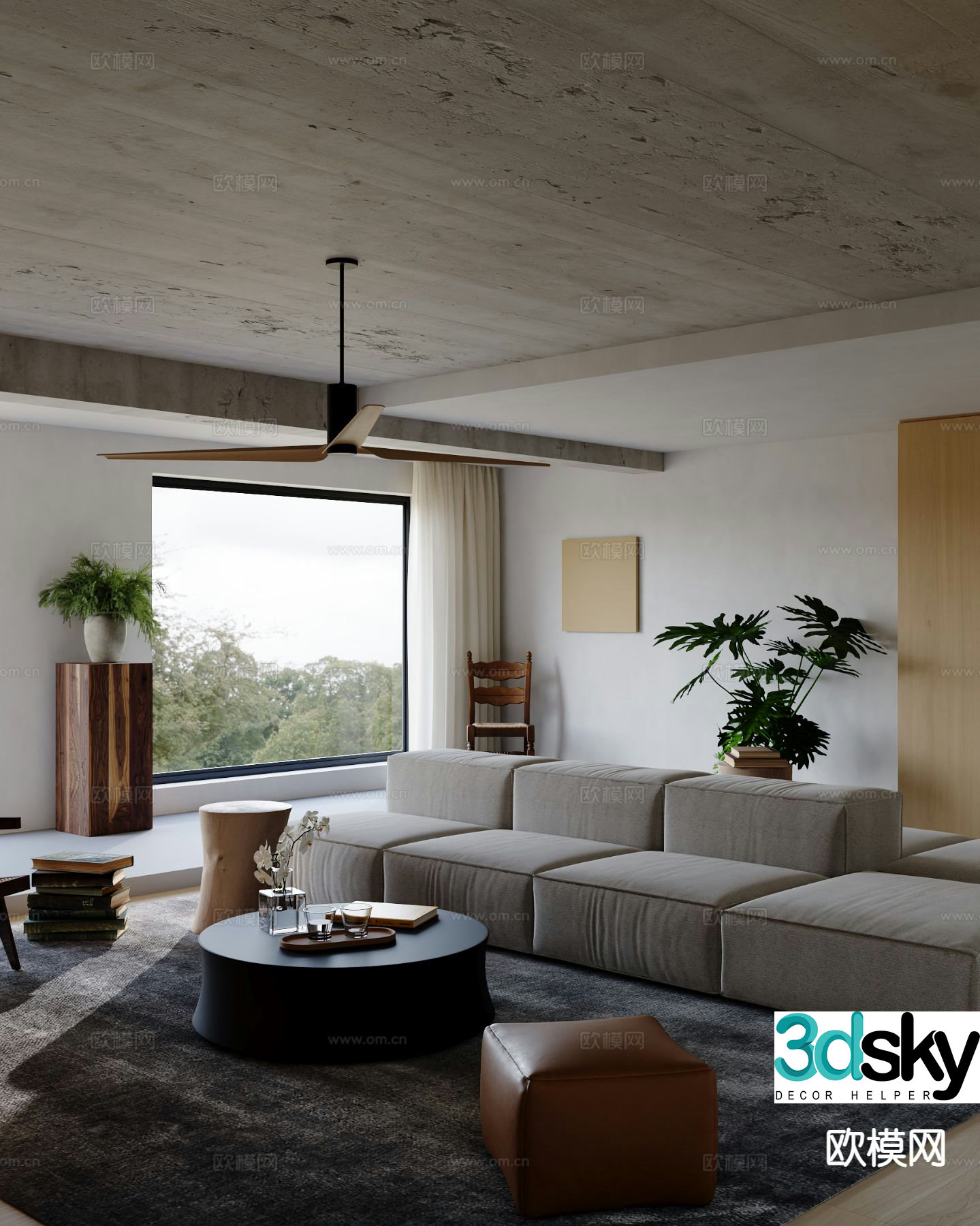 Modern living room 3d model