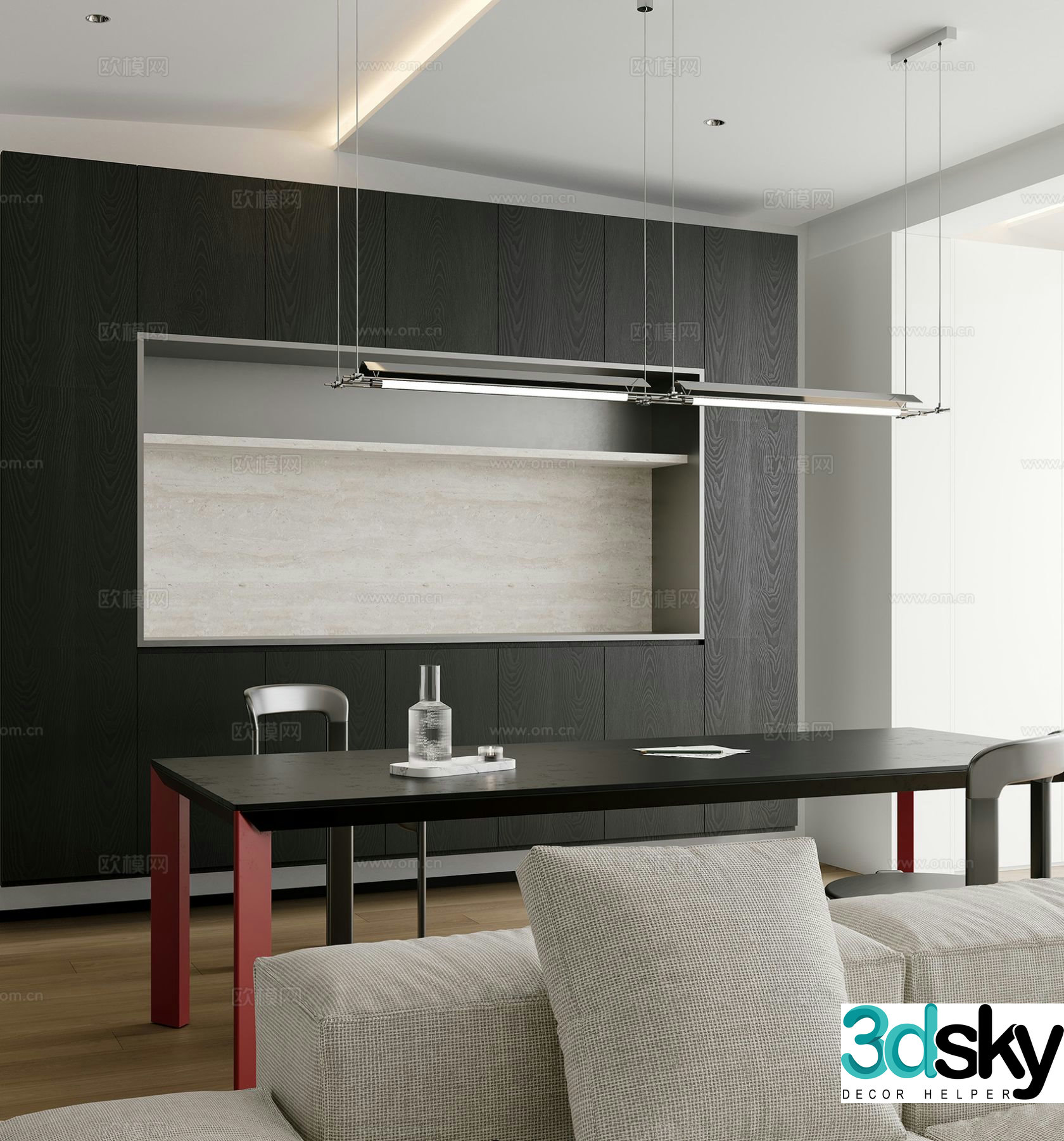 Modern restaurant 3d model