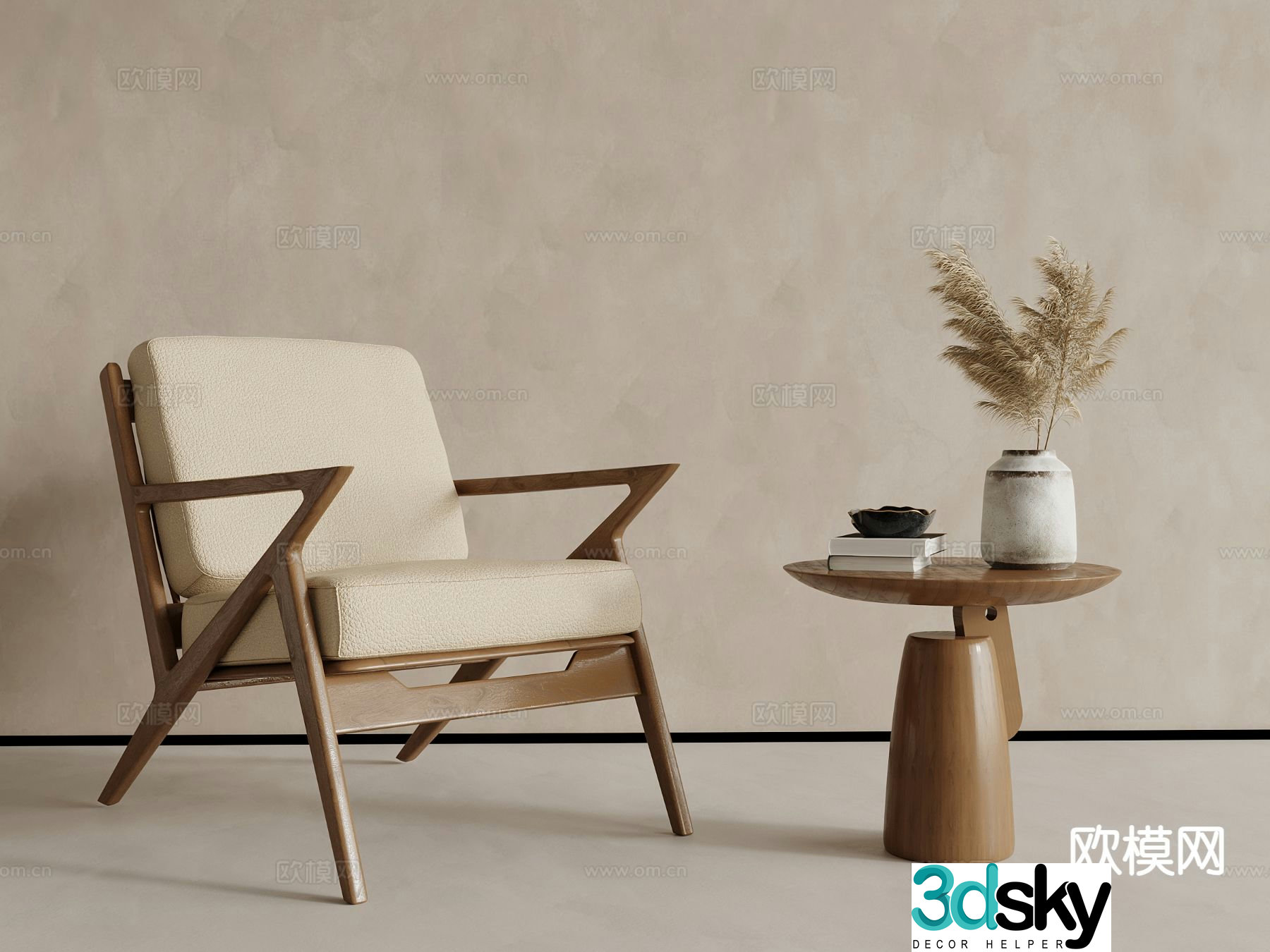 Medieval style leisure chair armchair 3d model
