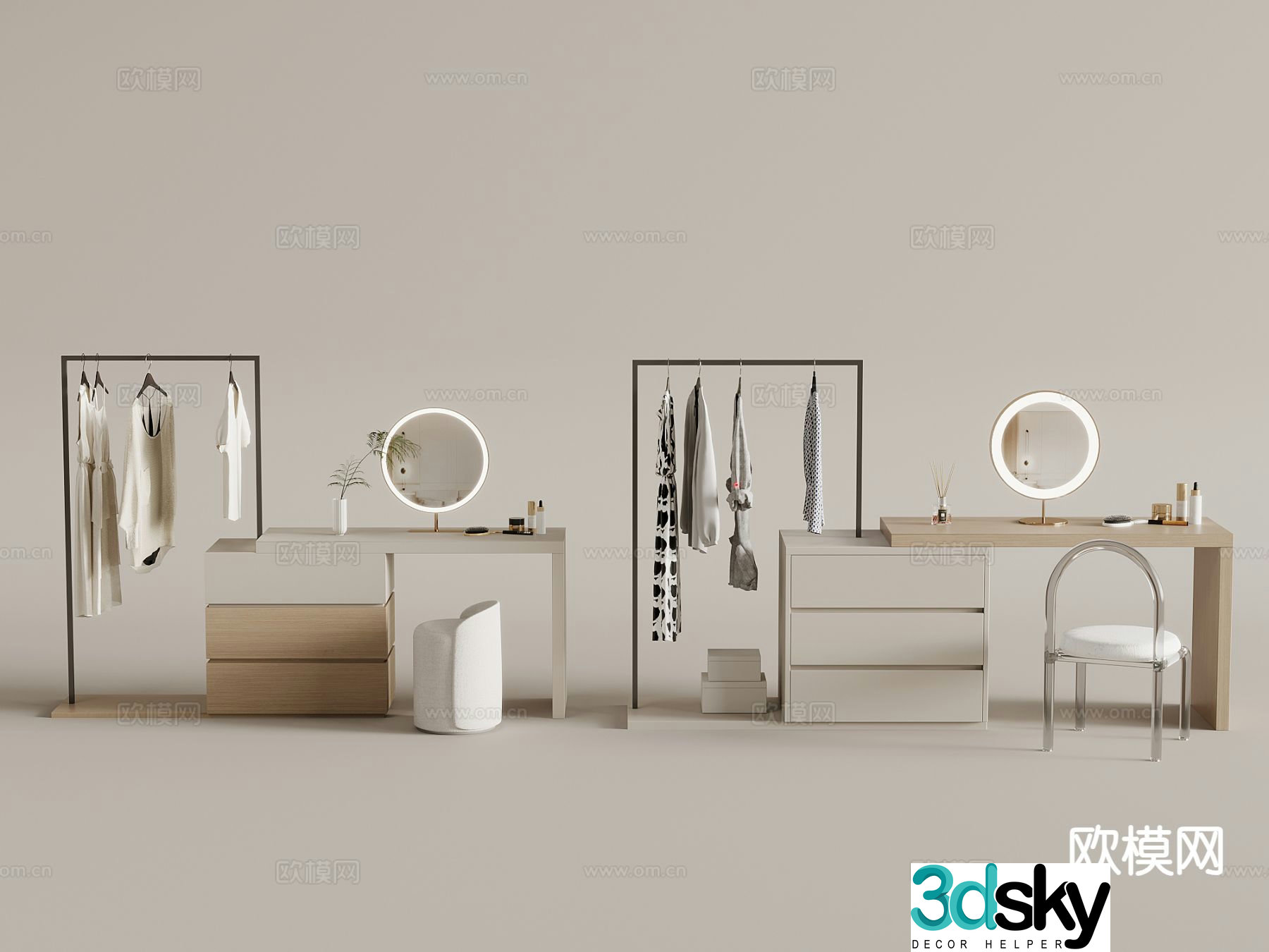 Dressing table hanger spliced â€‹â€‹dressing table 3d model