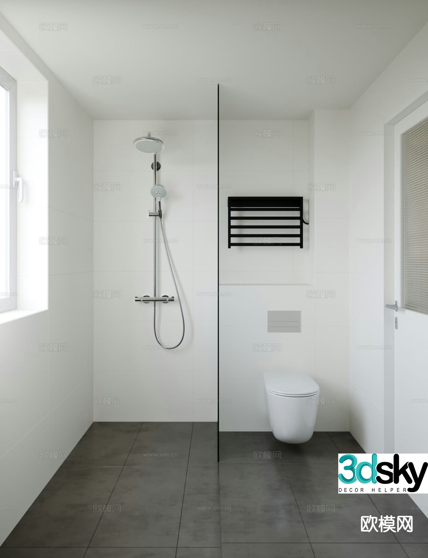 Minimalist bathroom bathroom 3d model
