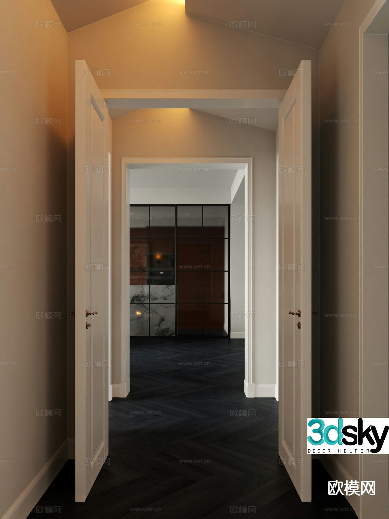 Modern entrance aisle 3D model