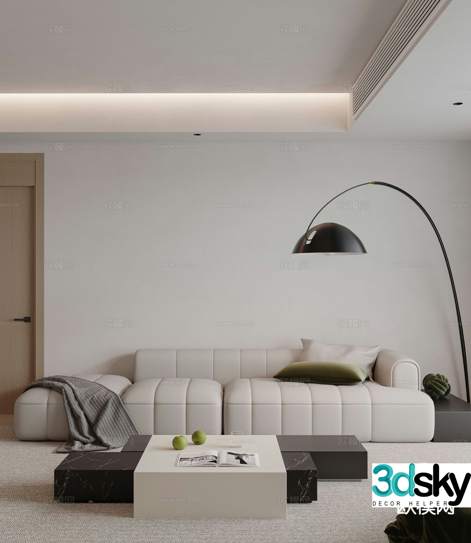 Modern sectional sofa 3d model