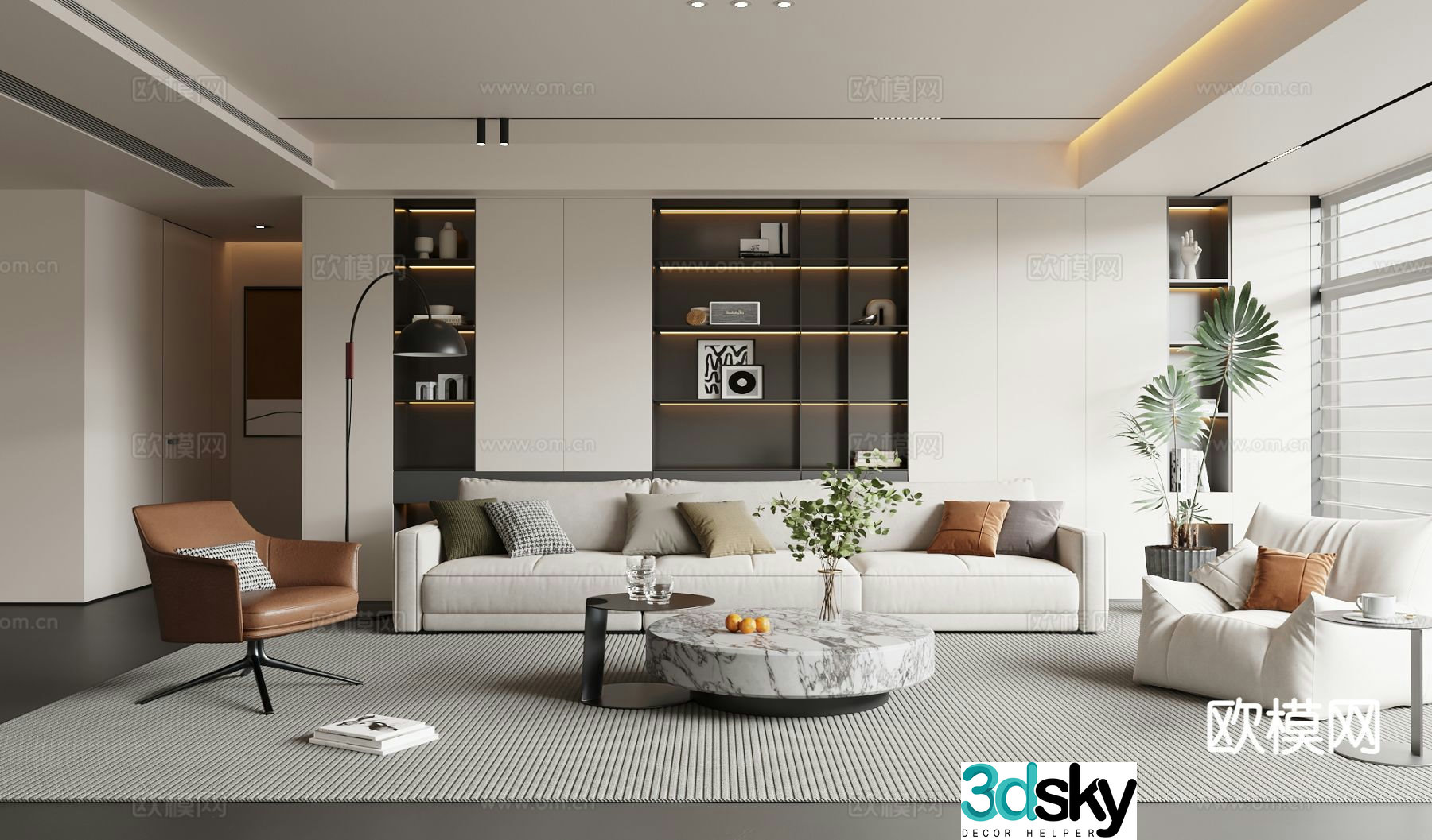 Modern living room 3d model