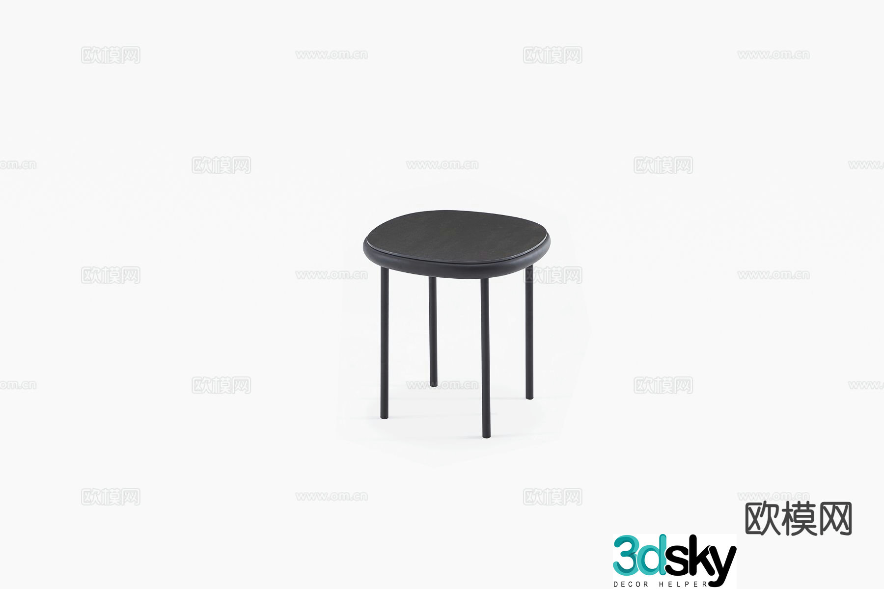 Modern patio coffee table outdoor coffee table 3d model