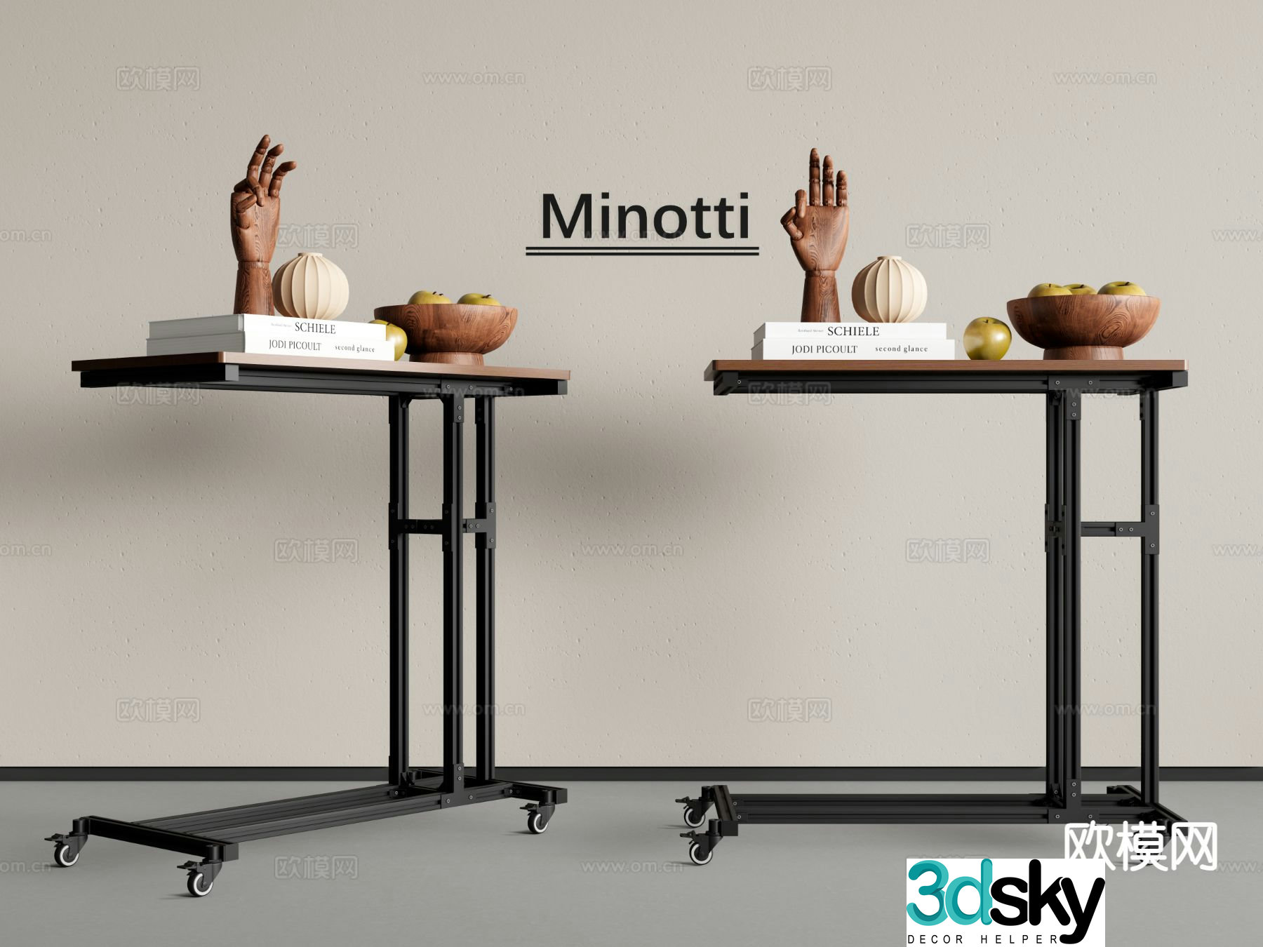Modern side table corner table table table 3d model