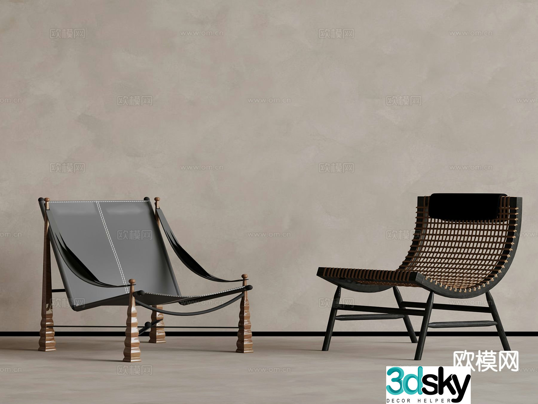Medieval style leisure chair lazy chair 3d model