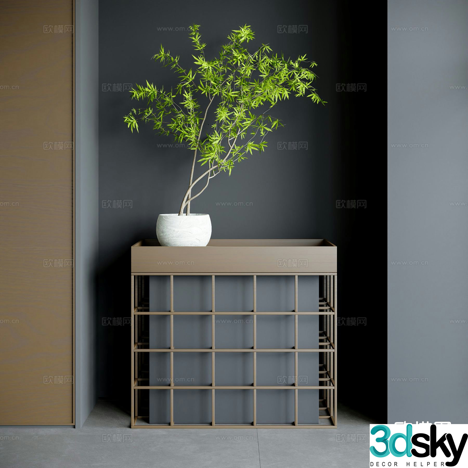 Modern entryway cabinet 3d model
