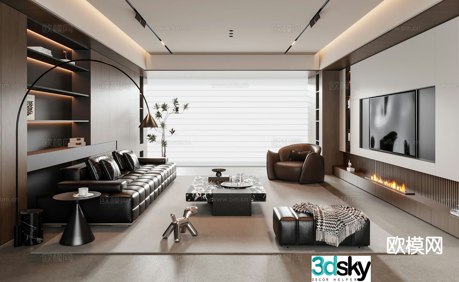 Italian living room 3d model