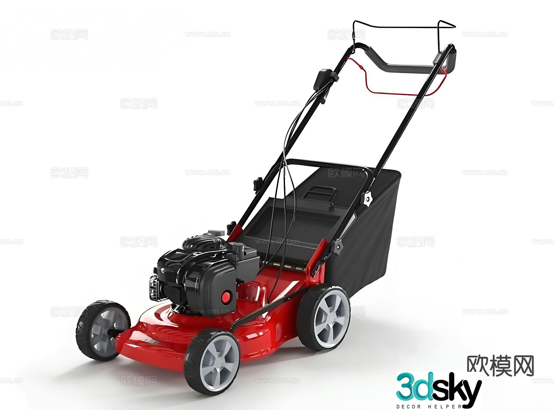 lawn mower 3d model