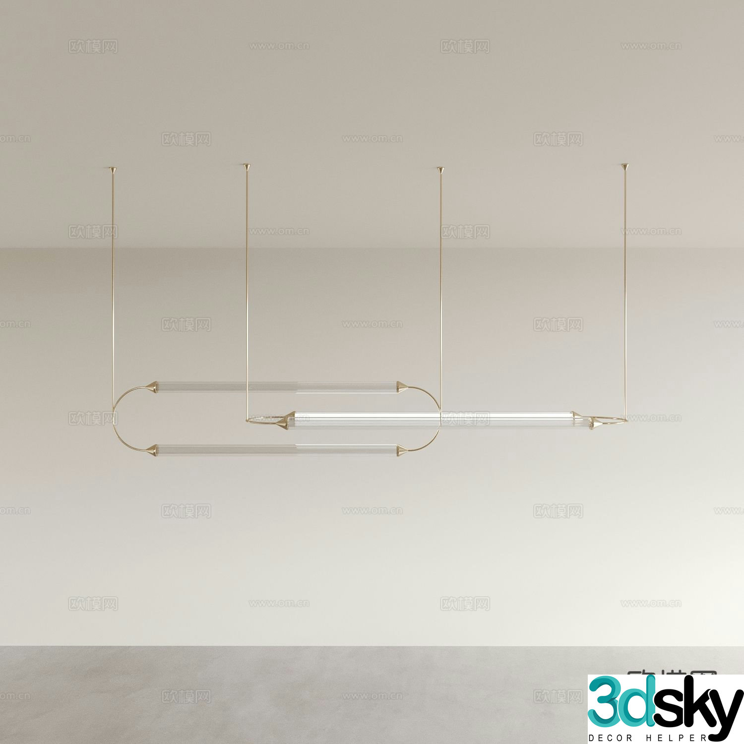Light luxury chandelier dining room chandelier living room chandelier 3D model