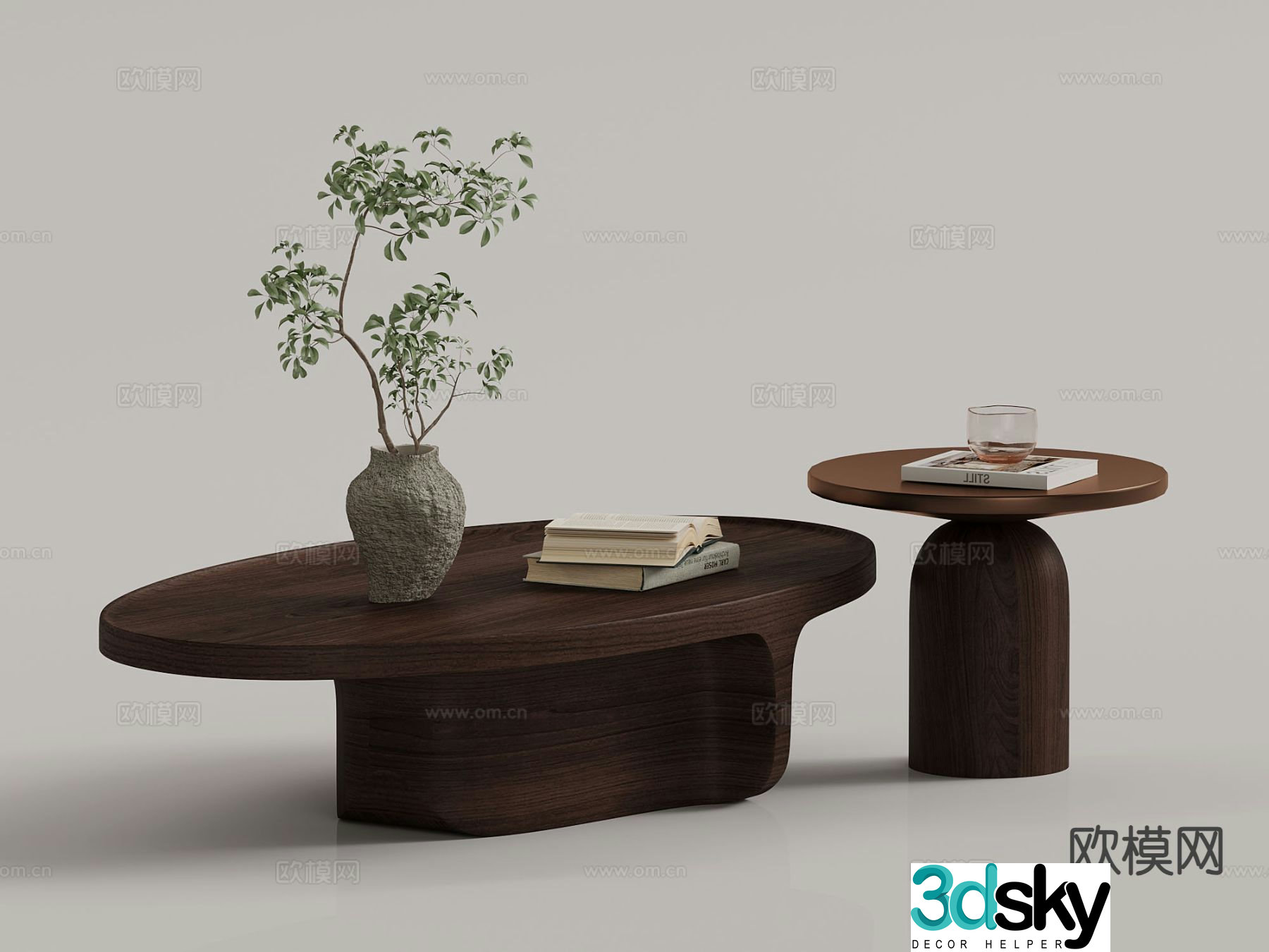 Wabi-sabi coffee table 3d model