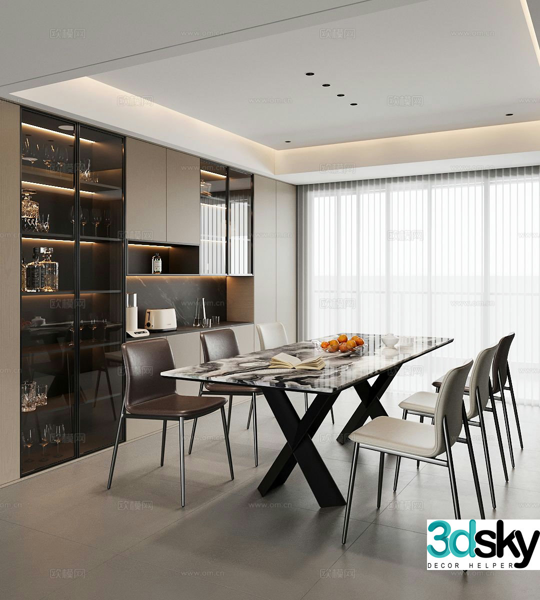 Italian restaurant 3d model