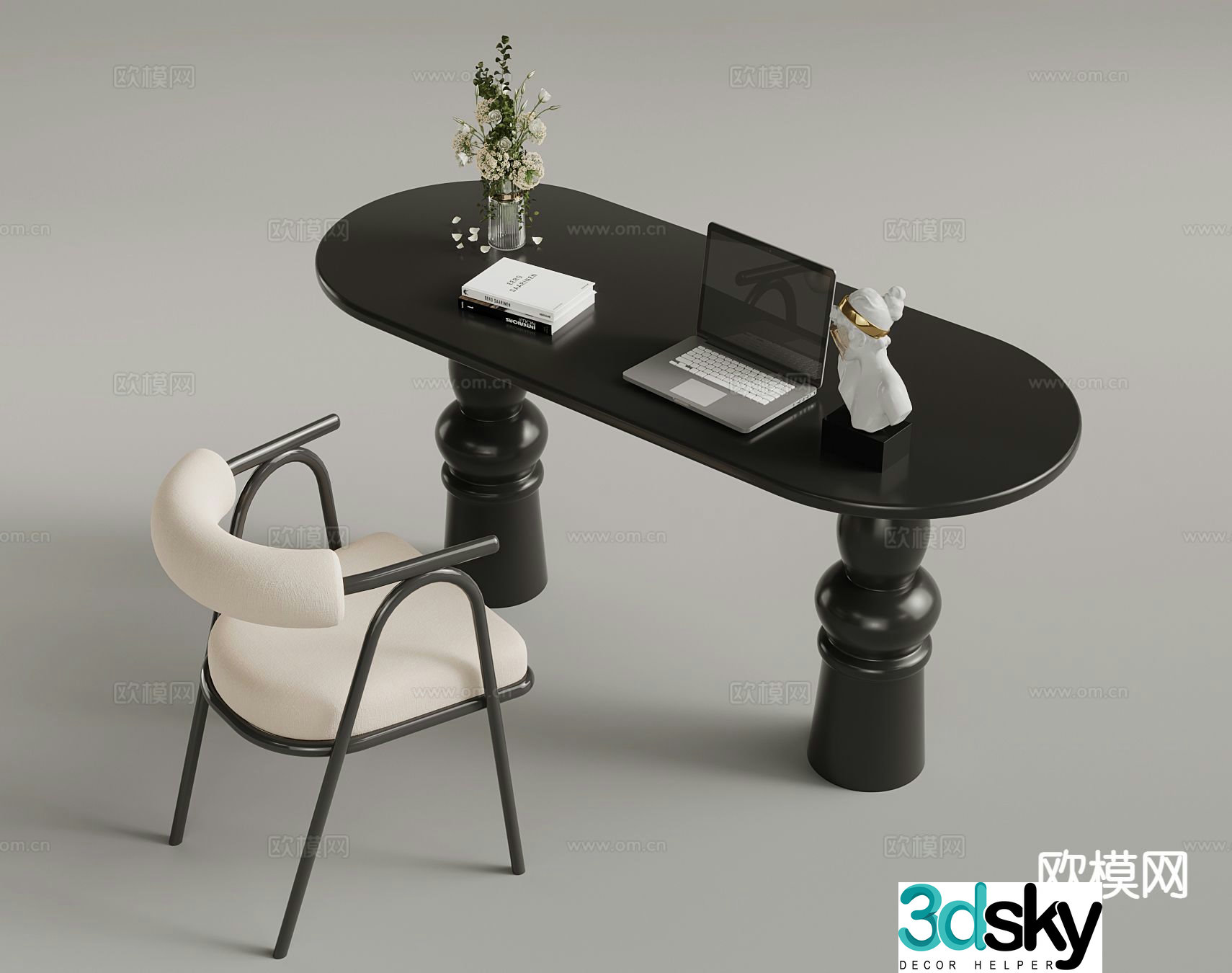French desk chair 3d model