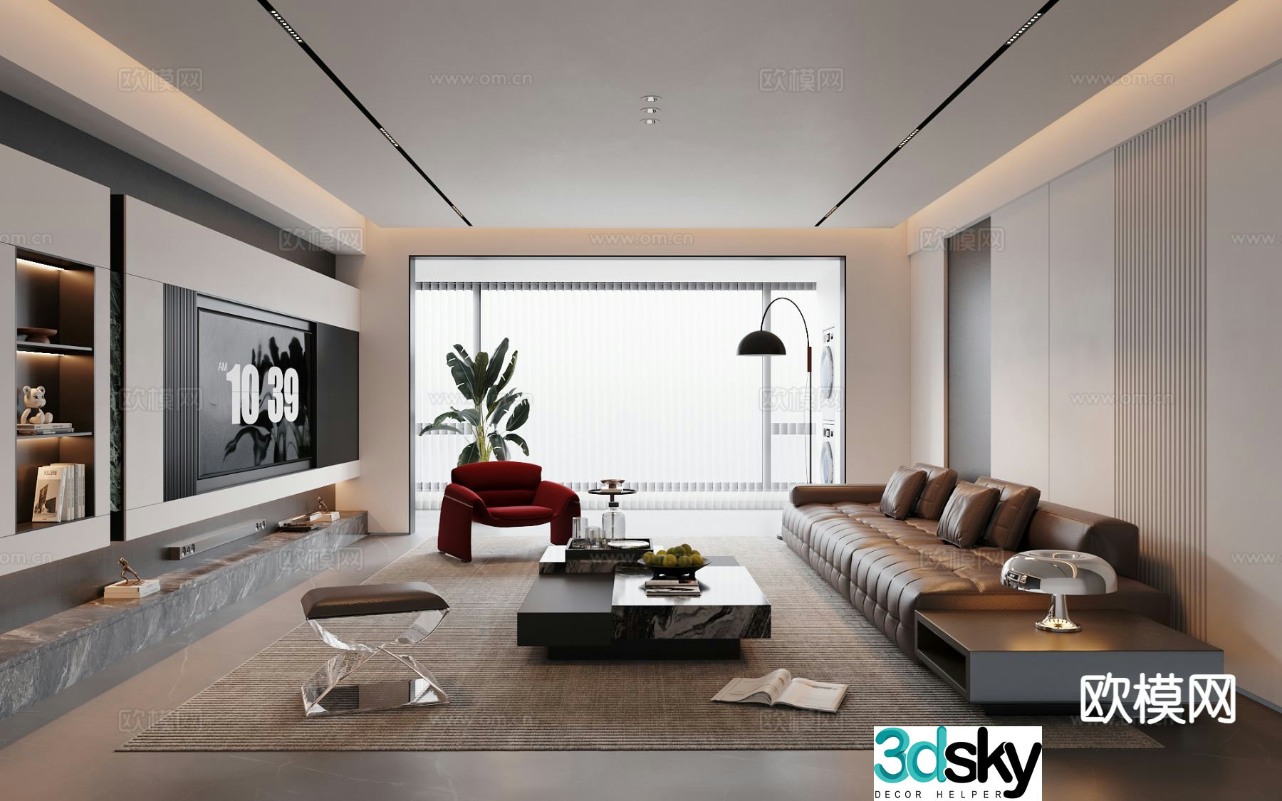 Italian living room 3d model