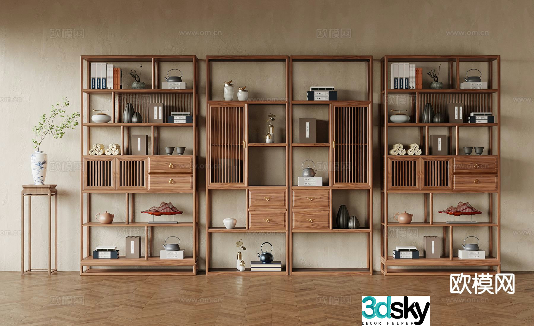 New Chinese style Bogu rack 3D model