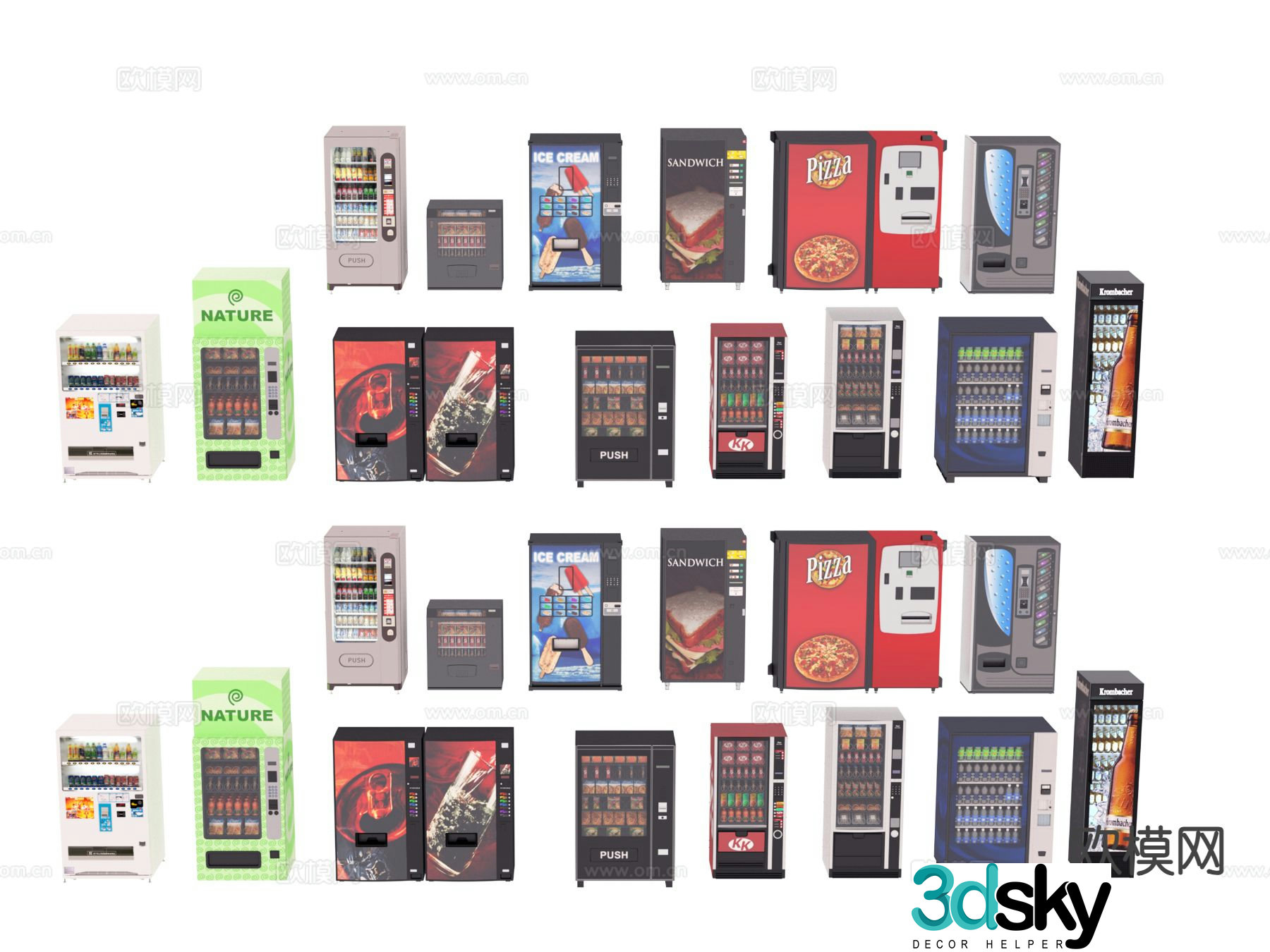 Public equipment outdoor vending machine vending machine 3d model