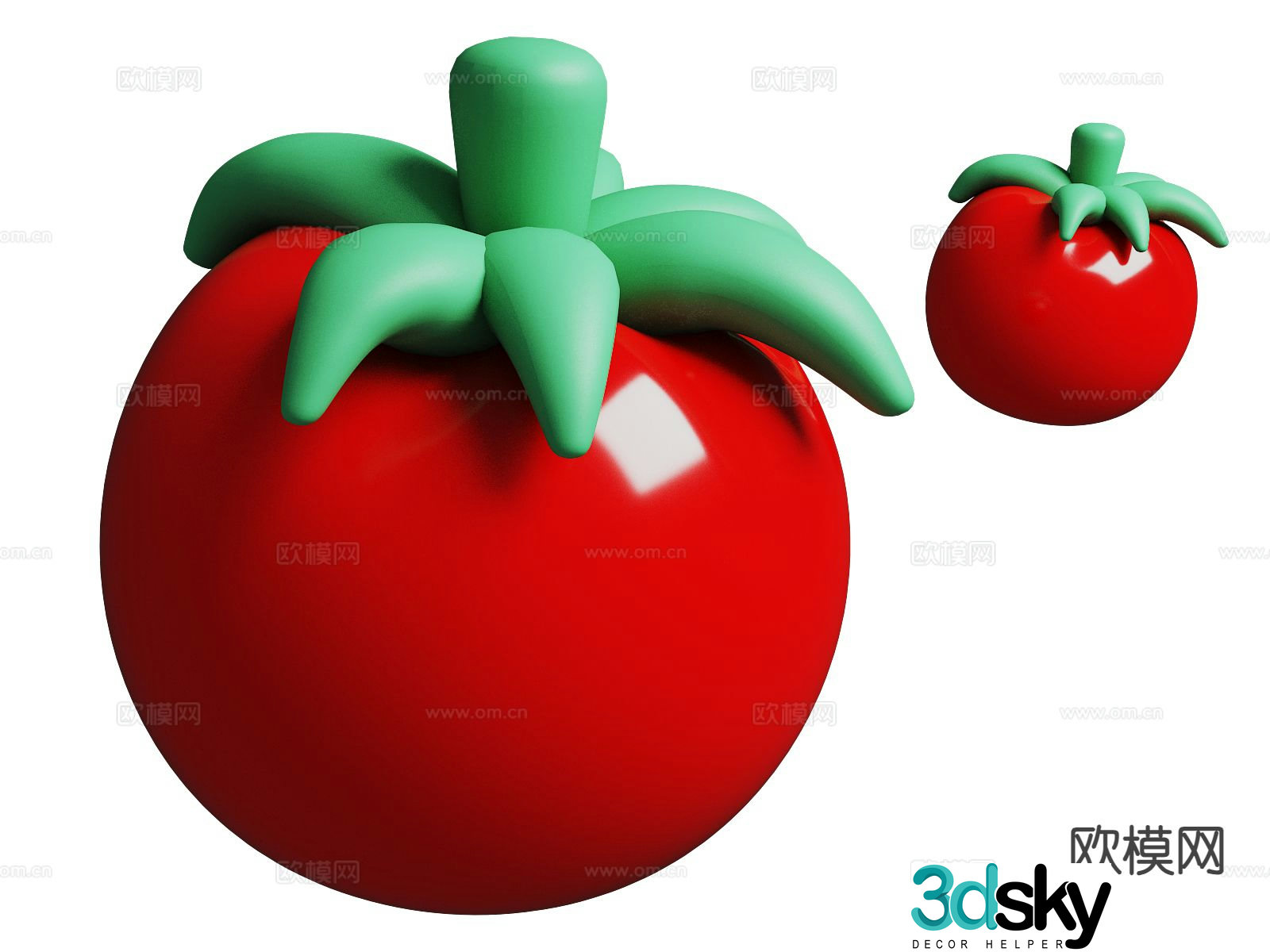 Cartoon tomato toy 3d model