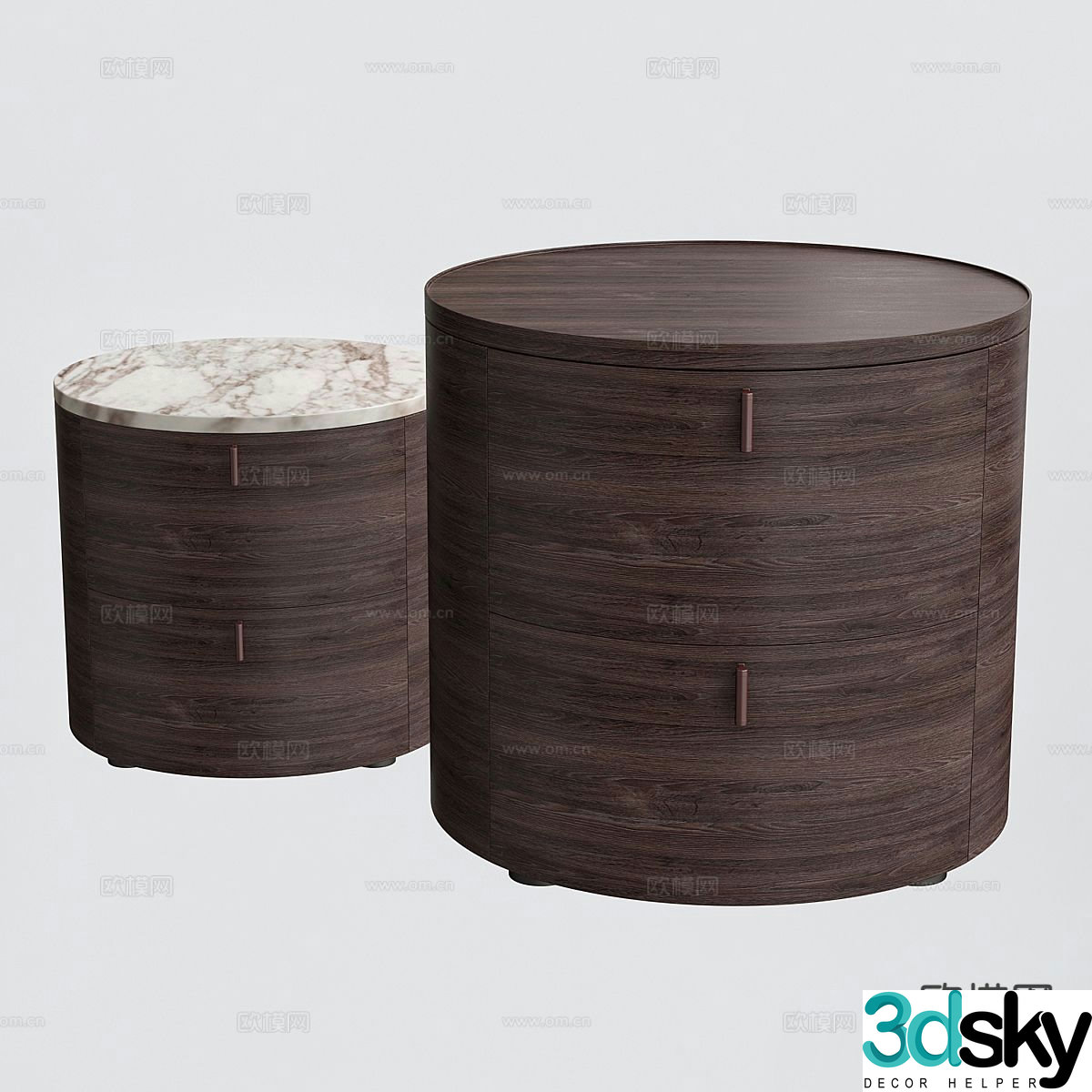 Italian bedside table 3d model