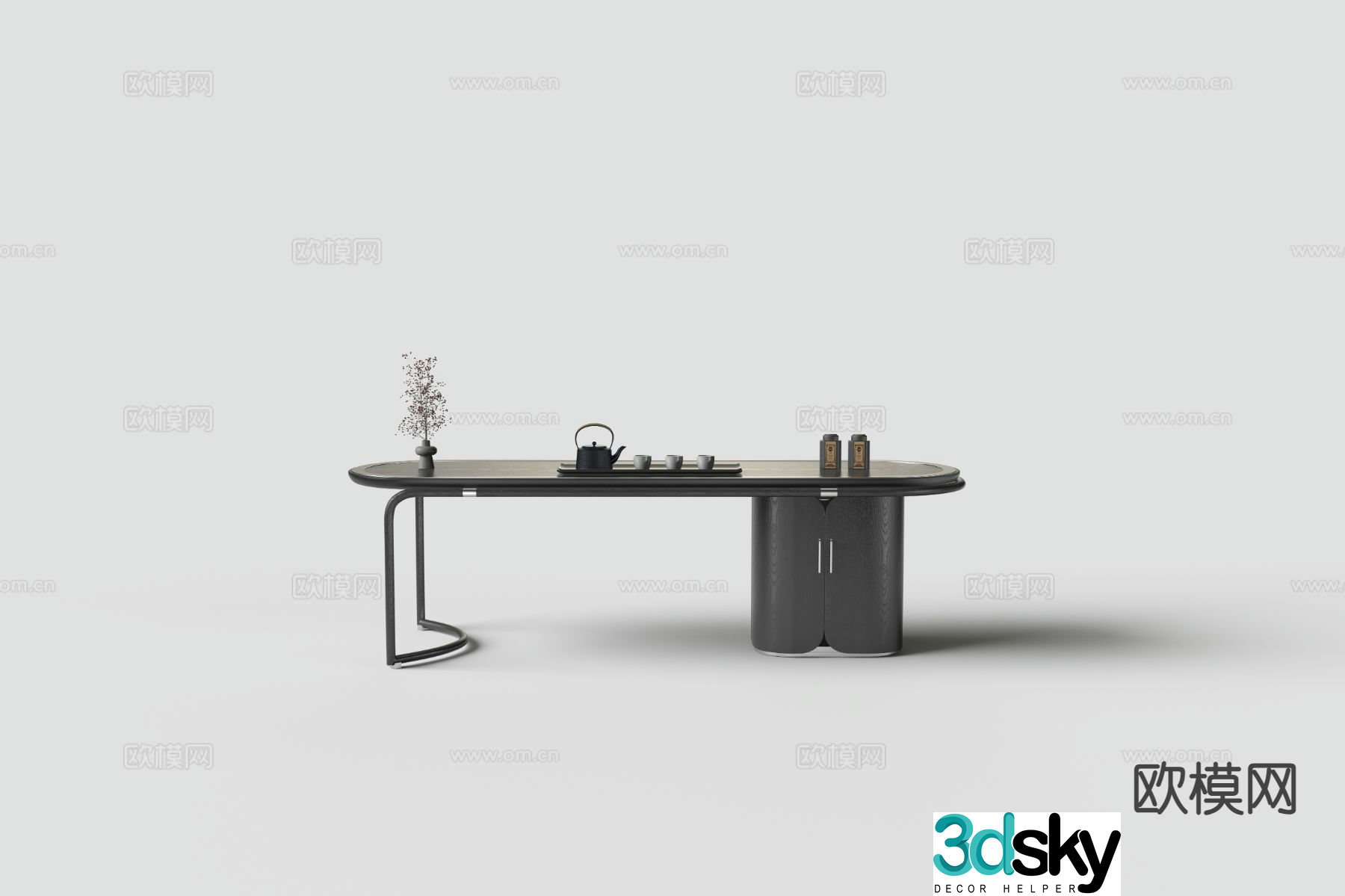 Modern tea table tea table 3d model