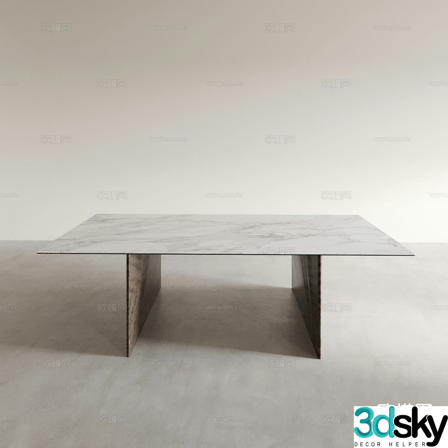 Modern dining table 3d model