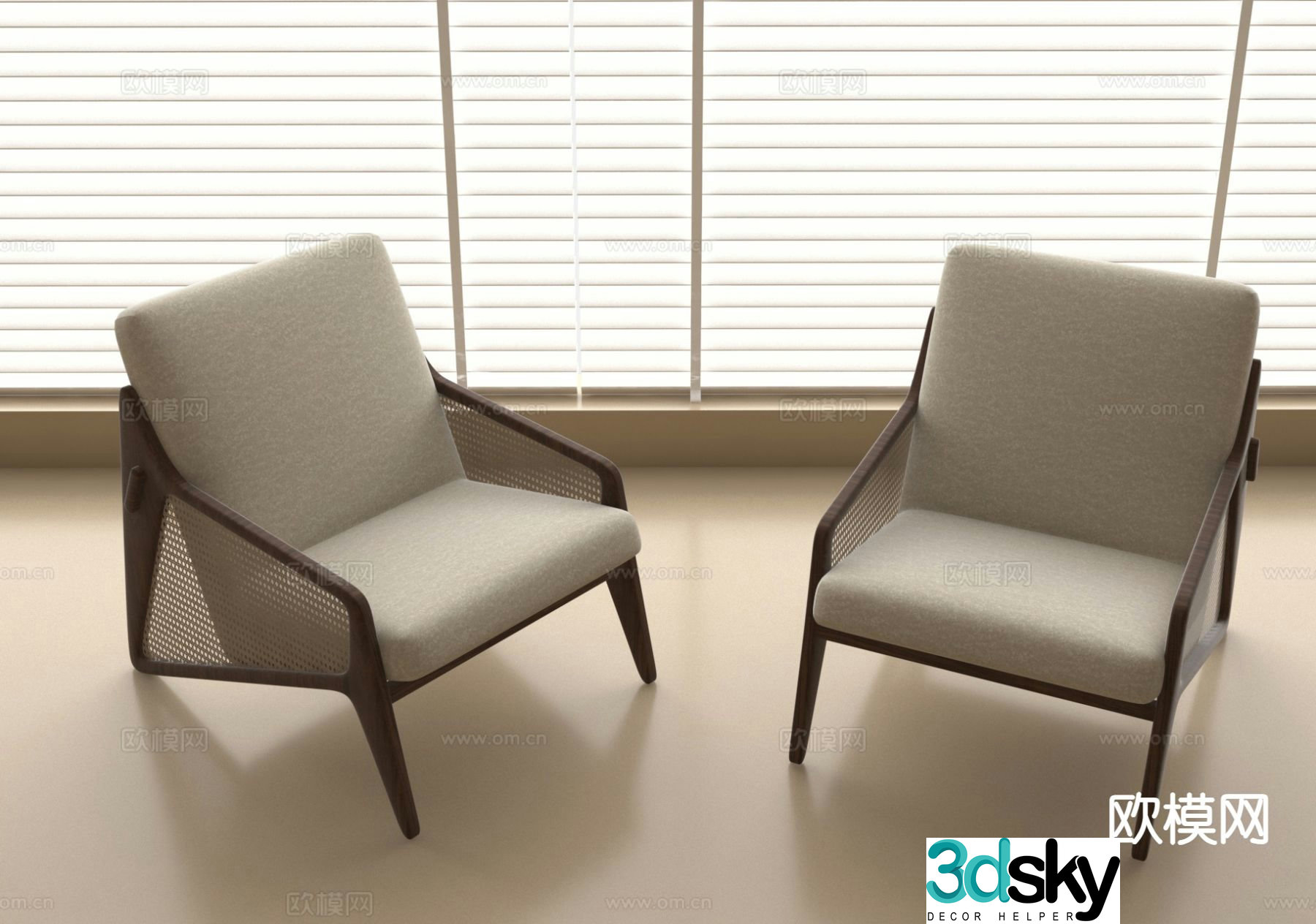 Medieval style leisure chair chair 3d model