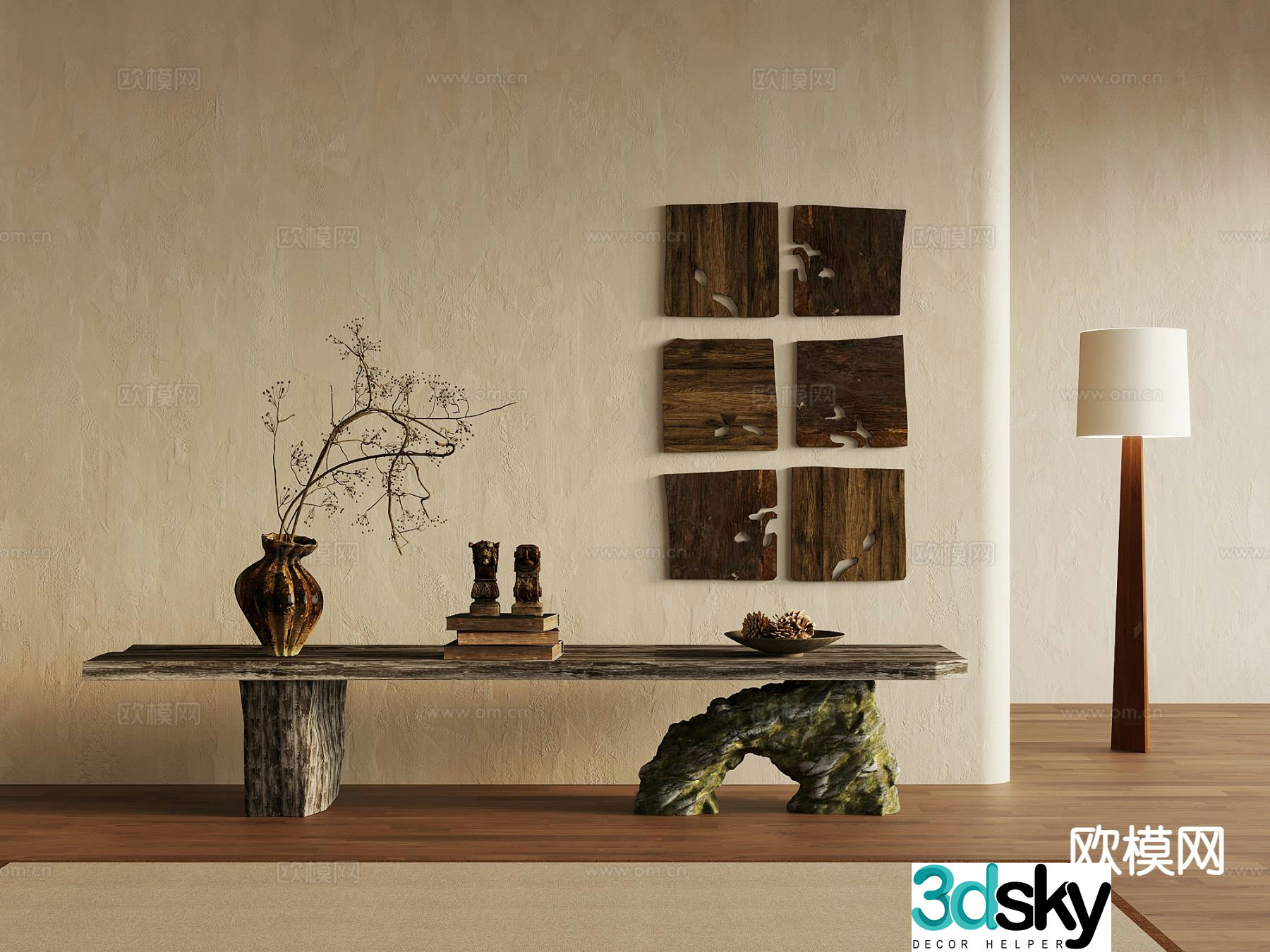 Wabi-Sabi Wind View Deck Entrance Deck 3D model