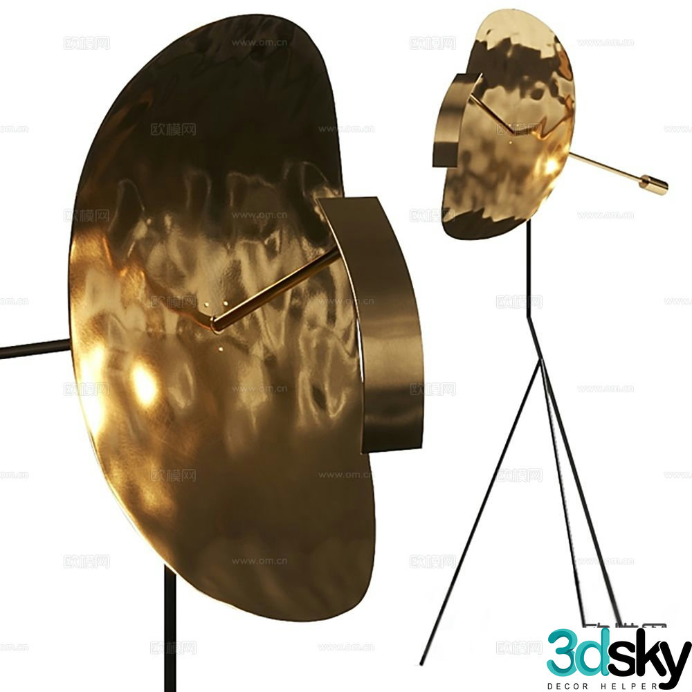 Italian metal floor lamp 3d model