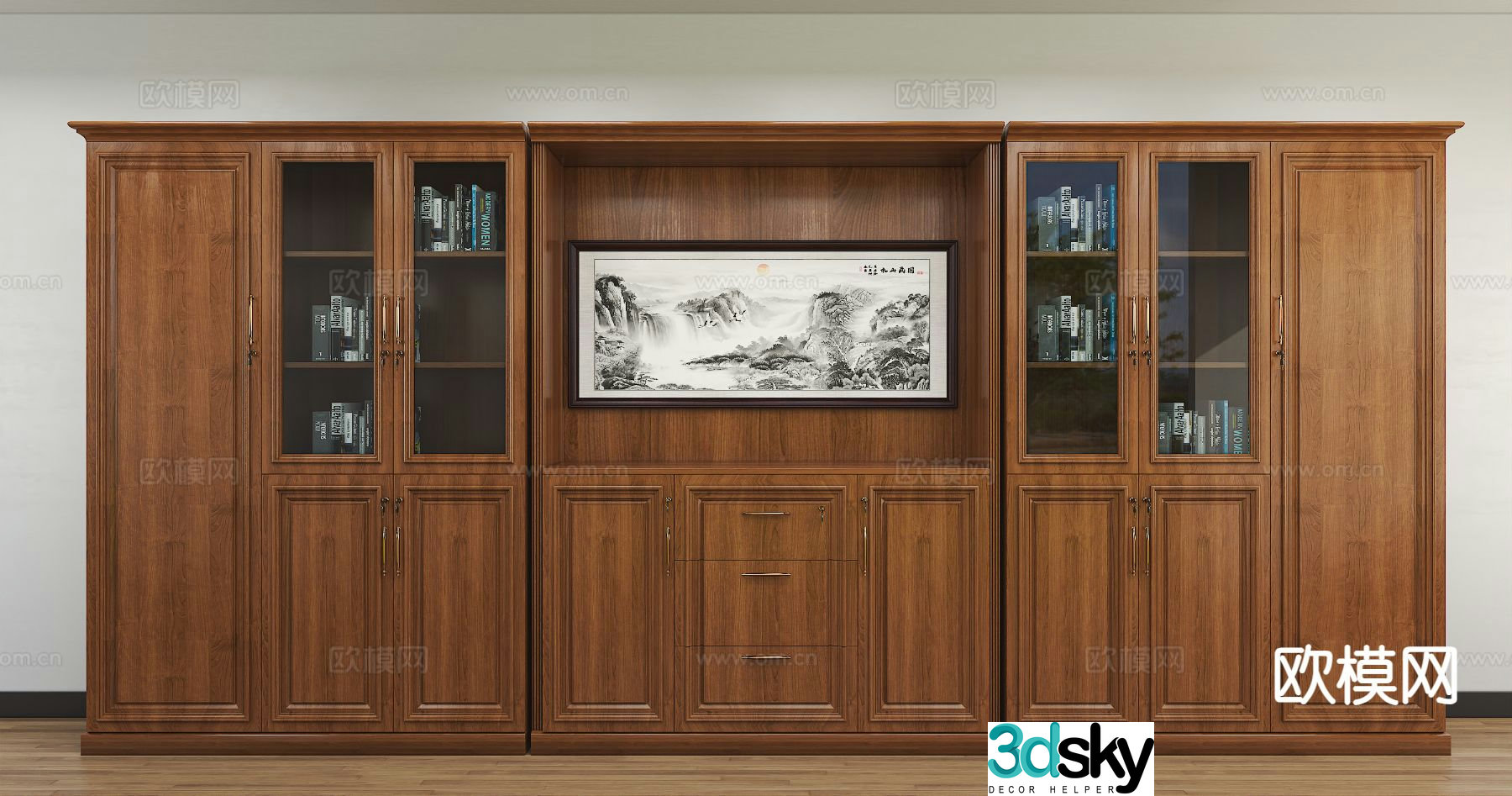 American file cabinet paint file cabinet 3d model