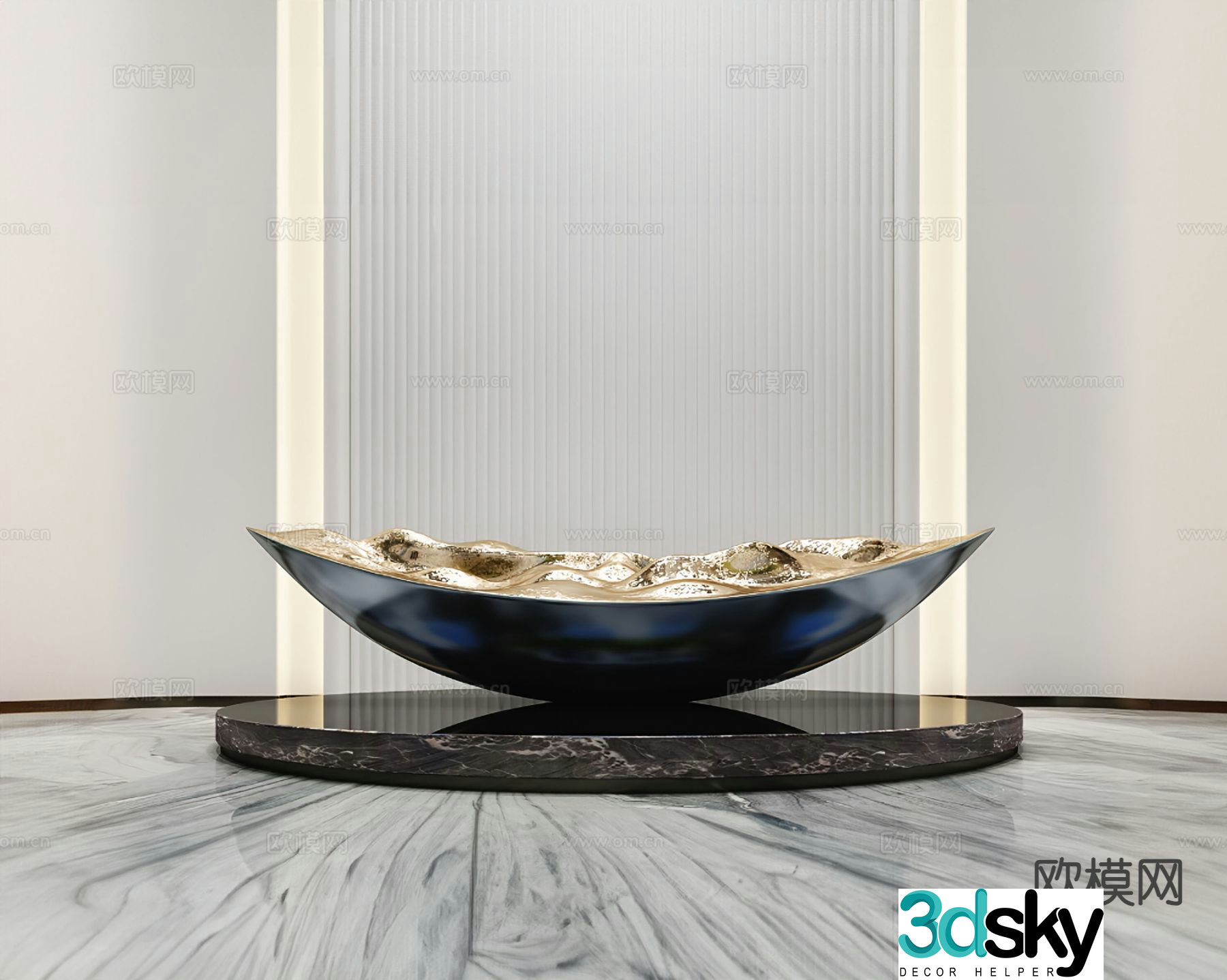 Modern landscape sculpture 3d model