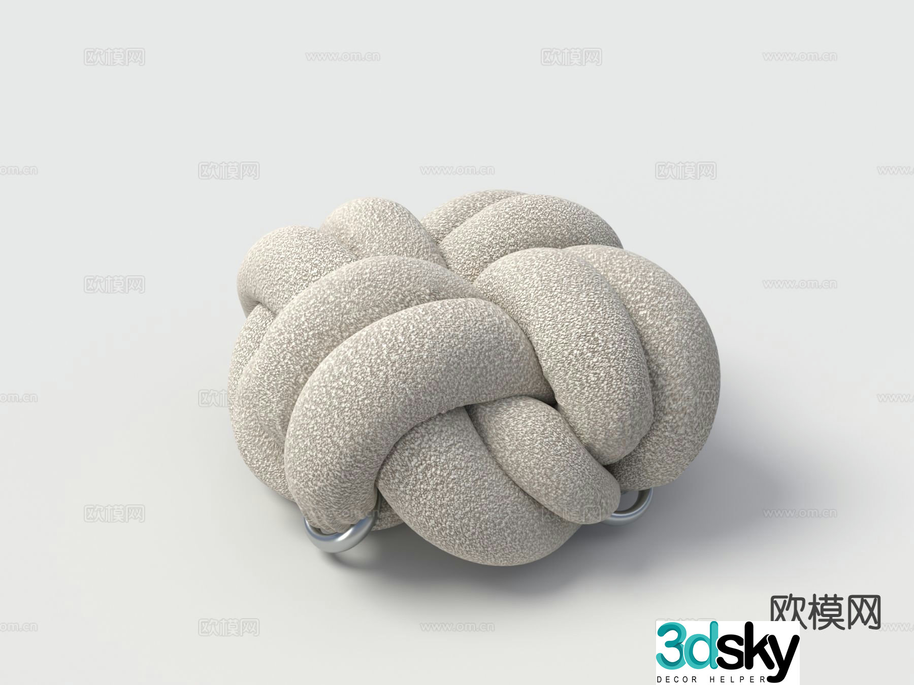 Modern ring section pouf sofa stool 3d model