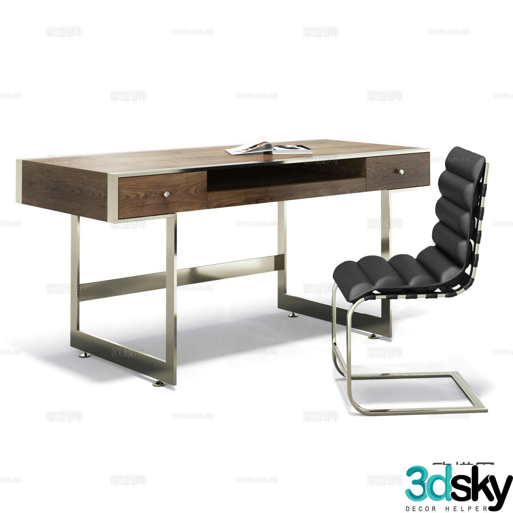 Modern desk 3d model