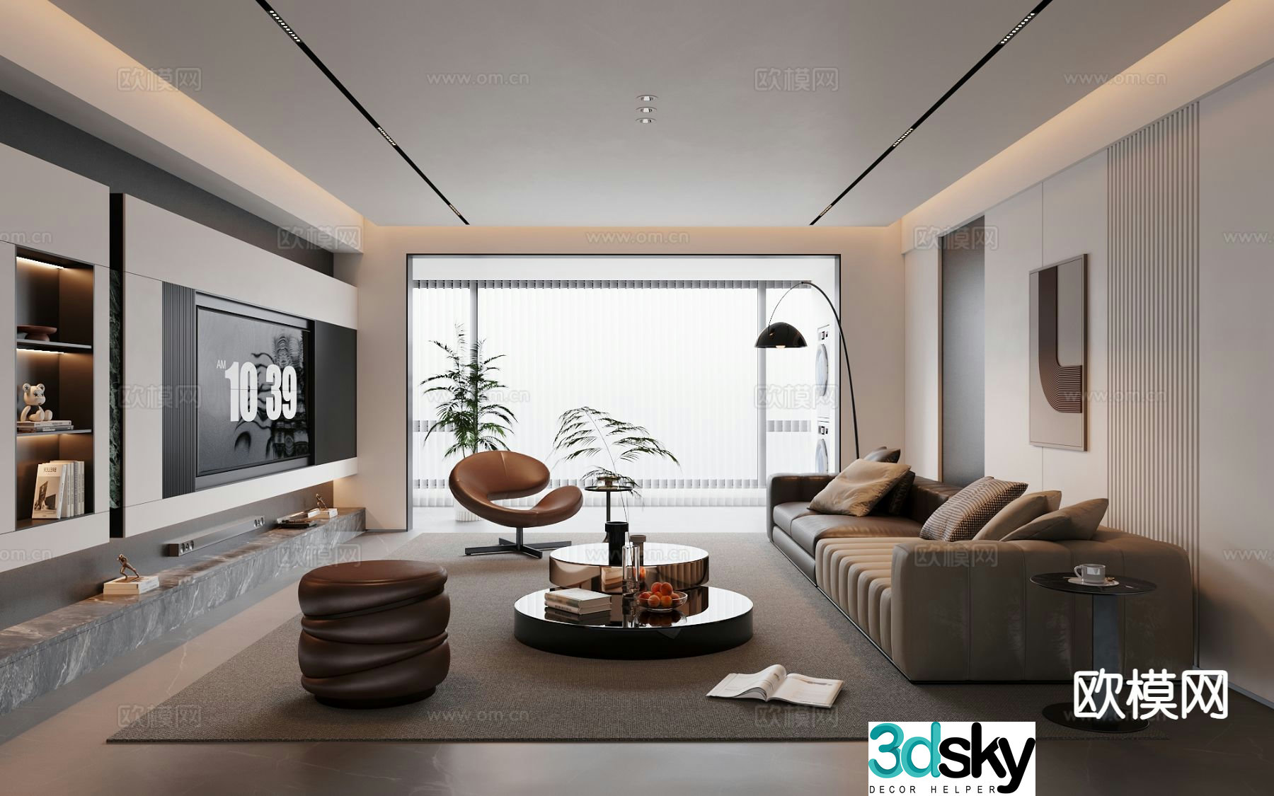 Italian living room 3d model